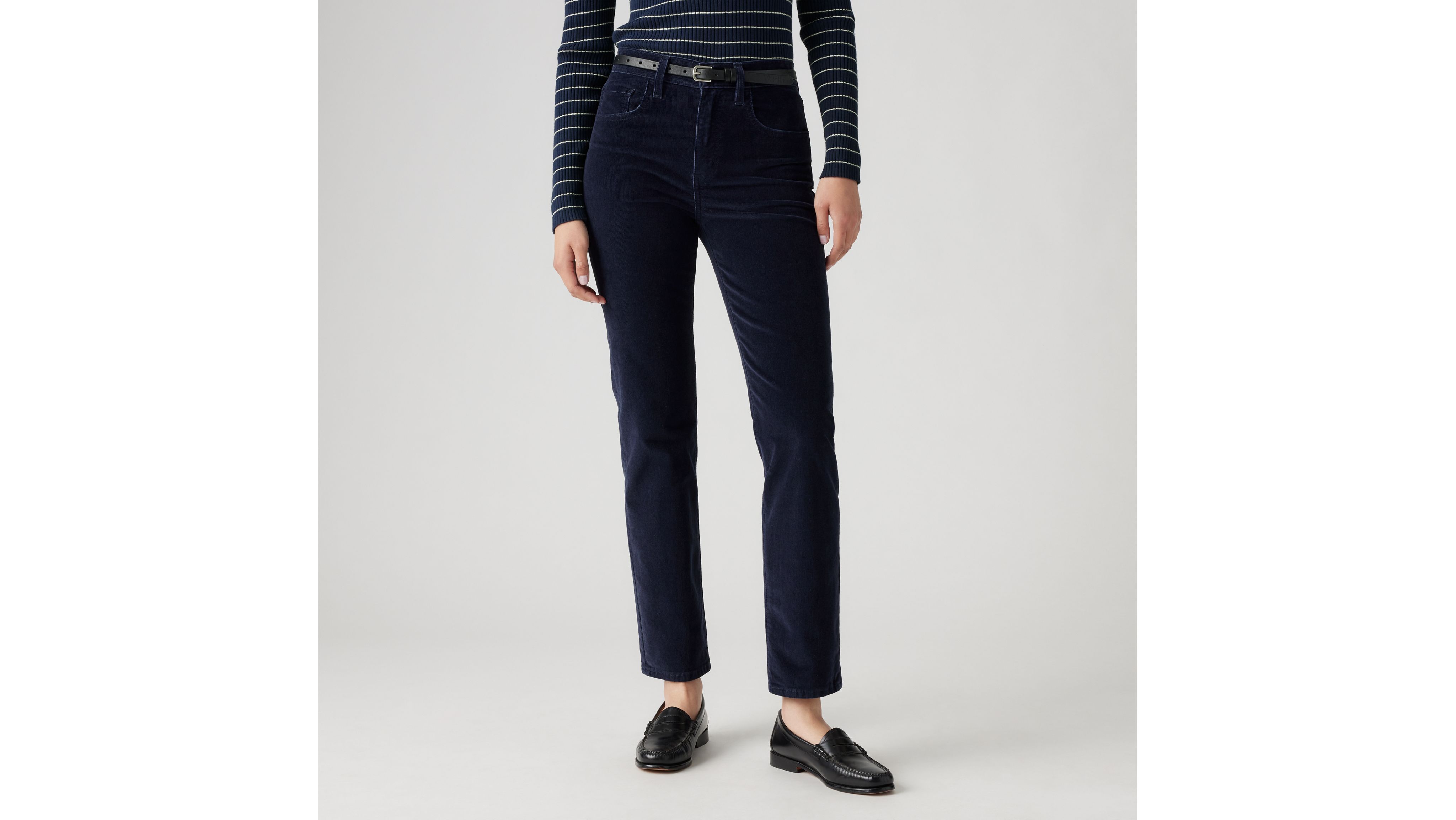 Levi's 724 High Rise Straight Corduroy Women's Jeans 28x32 In Nightwatch
