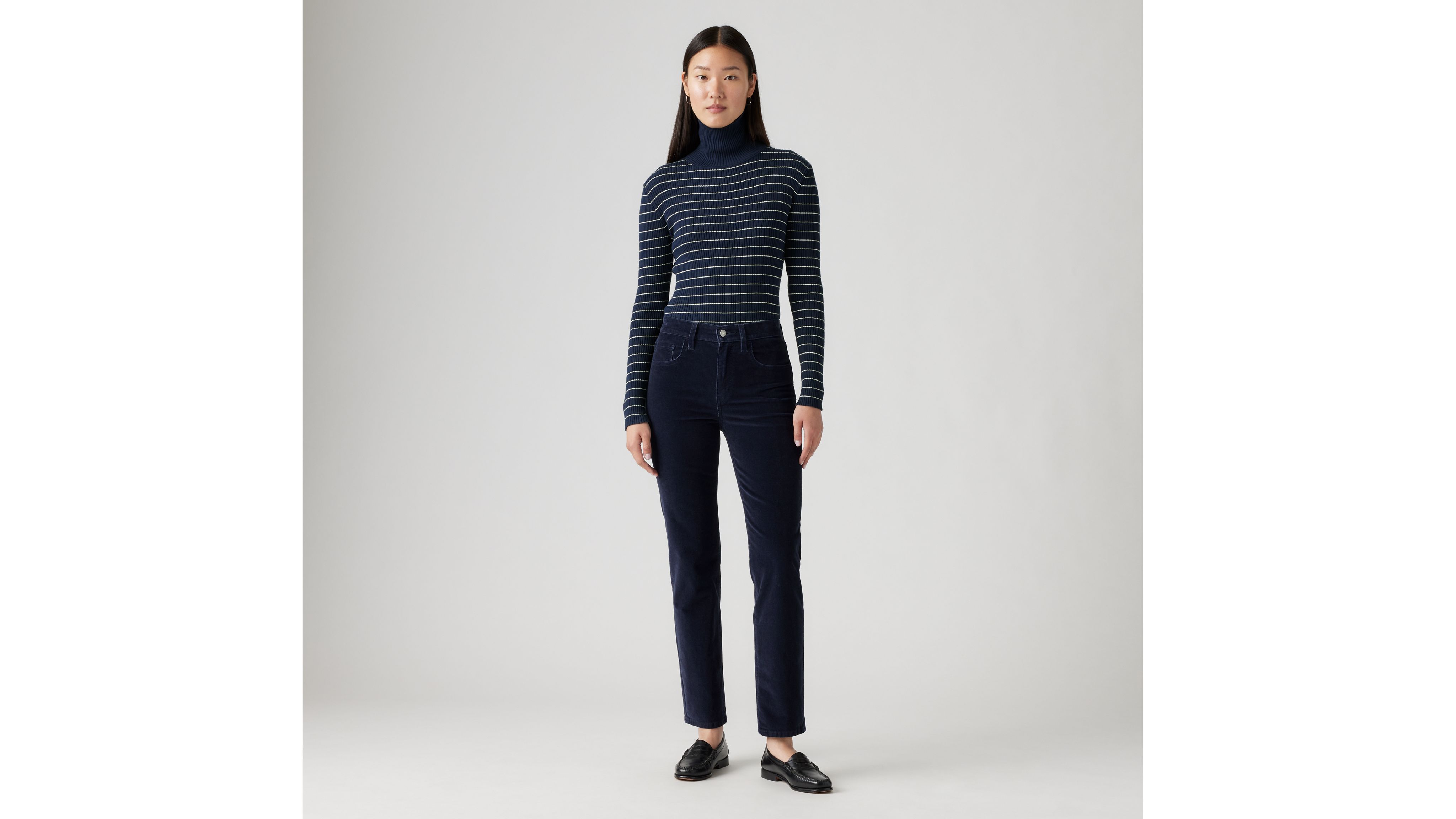 Levi's 724 High Rise Straight Corduroy Women's Jeans 28x32 In Nightwatch