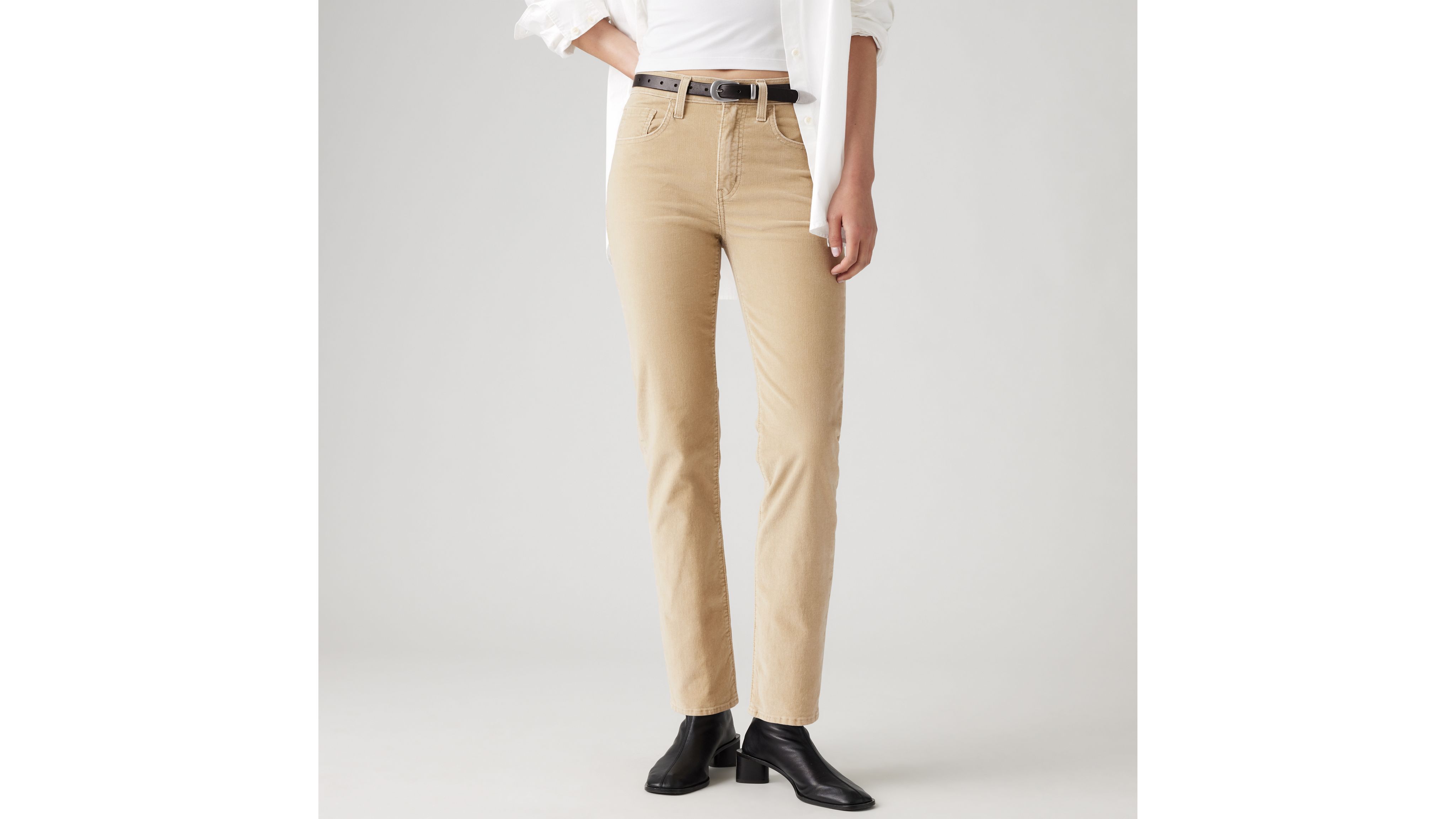 Levi's 724 High Rise Straight Corduroy Women's Jeans 30x32 In Safari