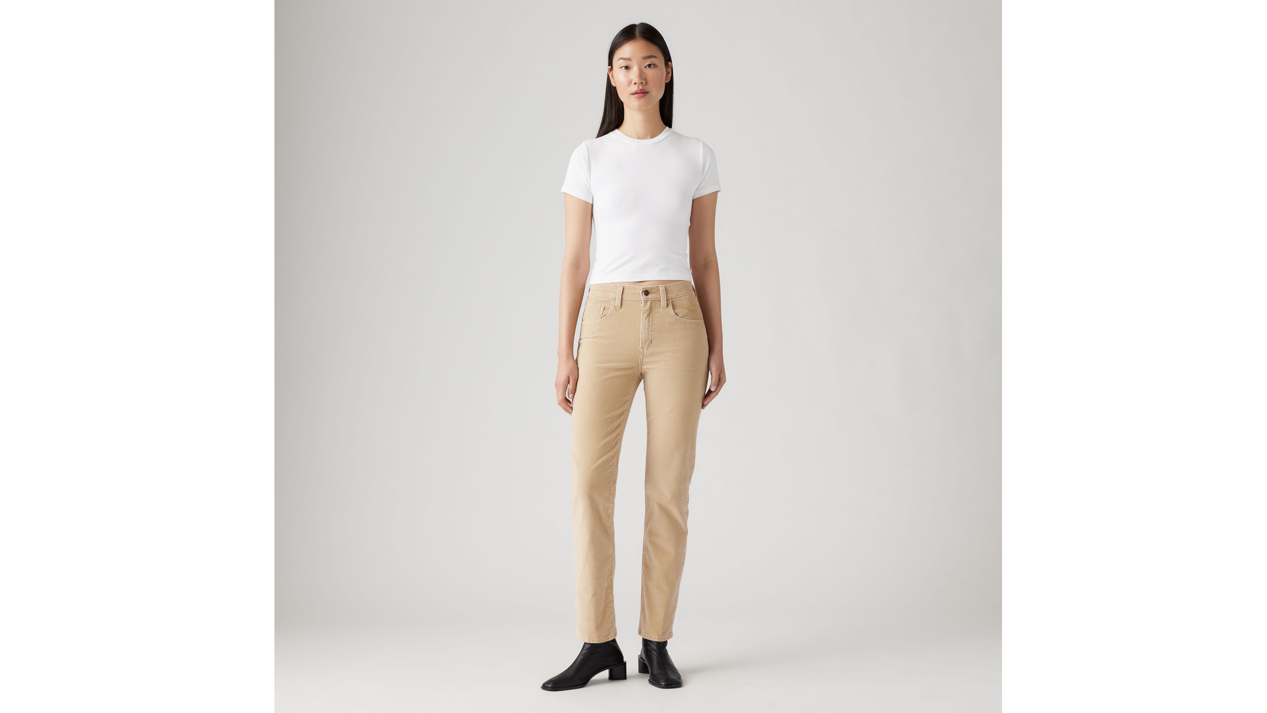 Levi's 724 High Rise Straight Corduroy Women's Jeans 30x32 In Safari
