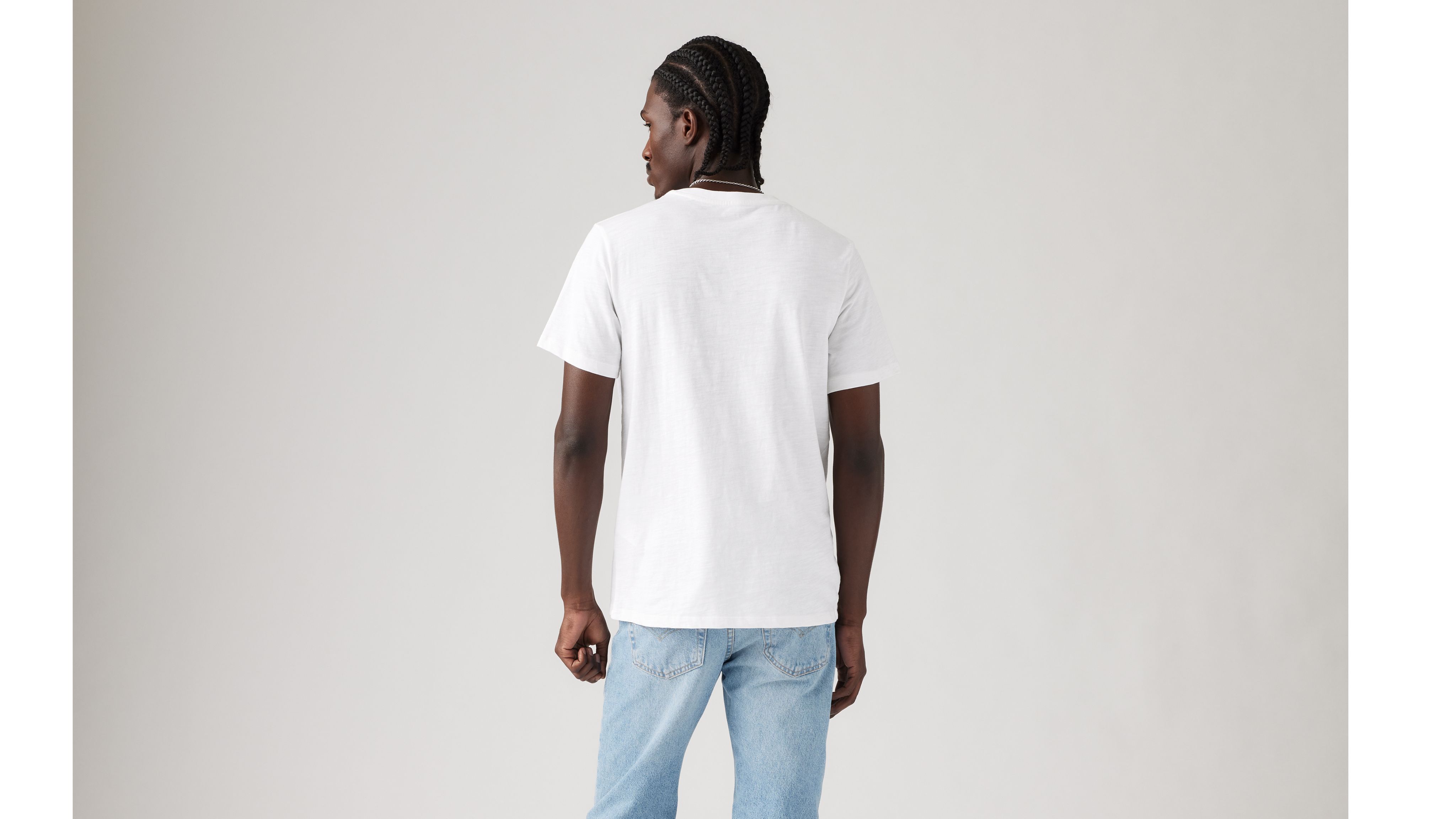 Made in L.A. Homespun Slub Pocket T-Shirt in White