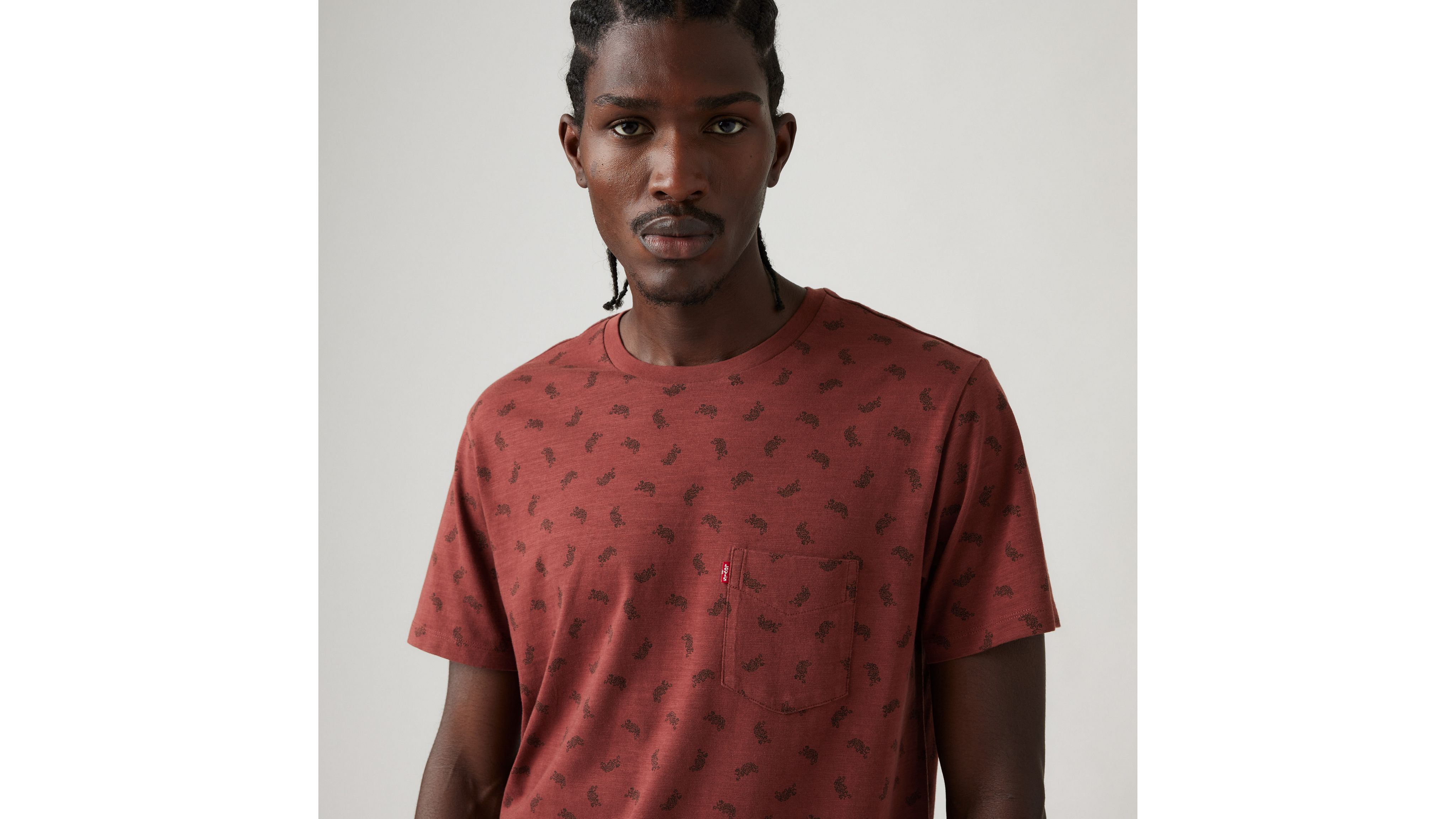 Levi's Classic Pocket T-shirt In Sawyer Paisley Andorra