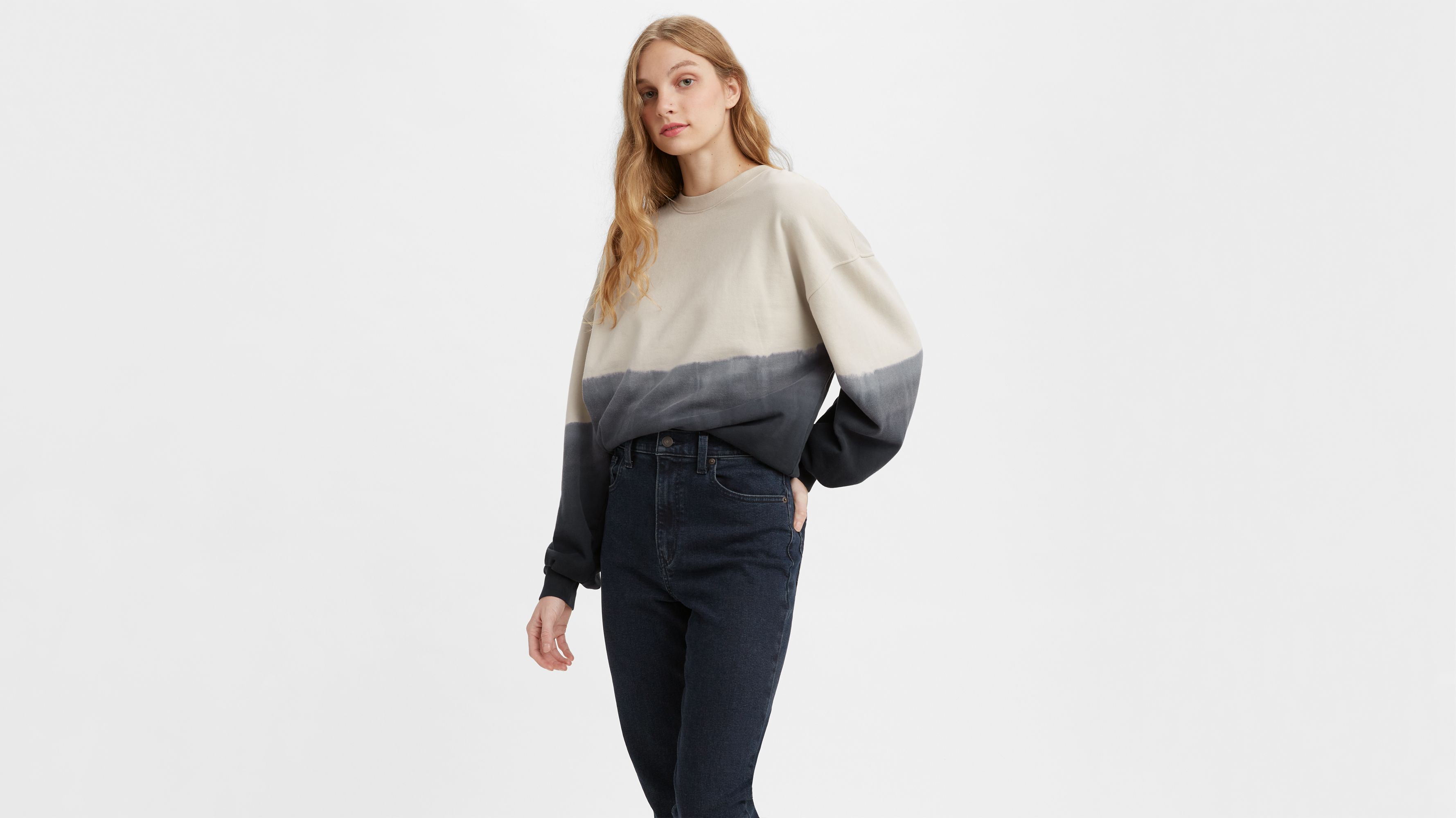 Levis dip dye sweatshirt new arrivals