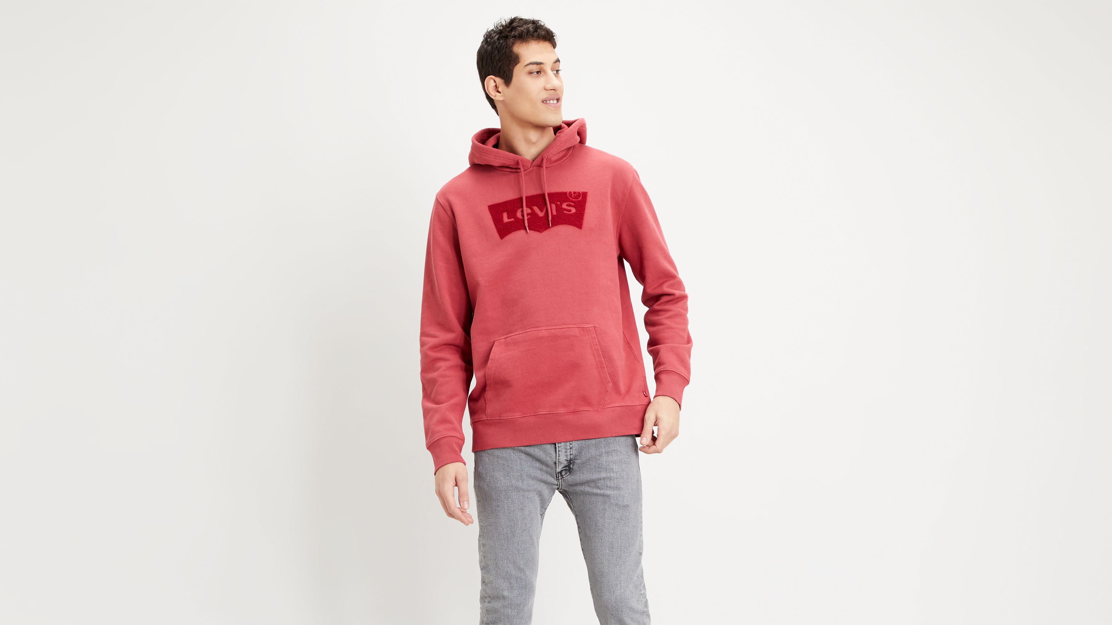 graphic red hoodie