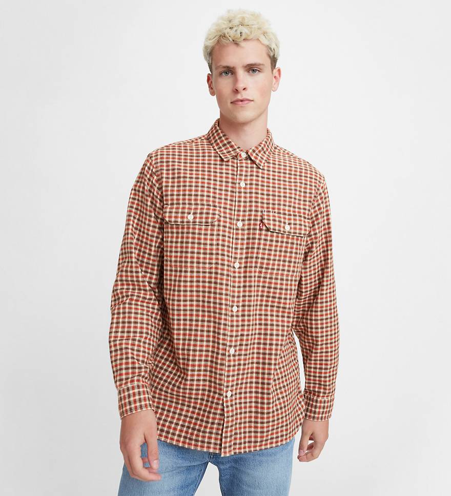 Jackson Worker Flannel Overshirt - Brown | Levi's® CA