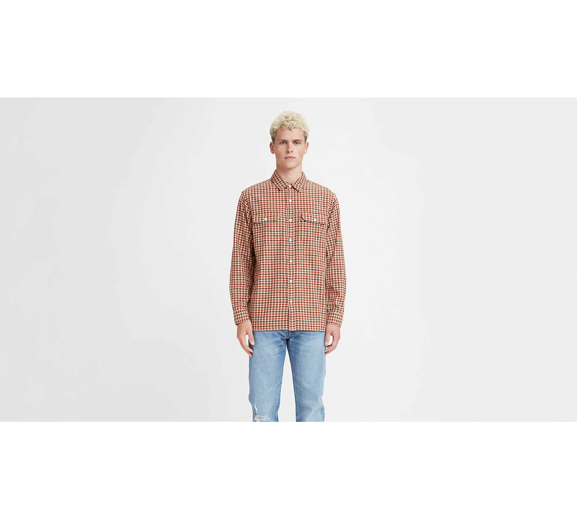 Jackson Worker Flannel Overshirt - Brown | Levi's® CA