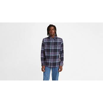 Jackson Worker Flannel Overshirt - Blue | Levi's® US