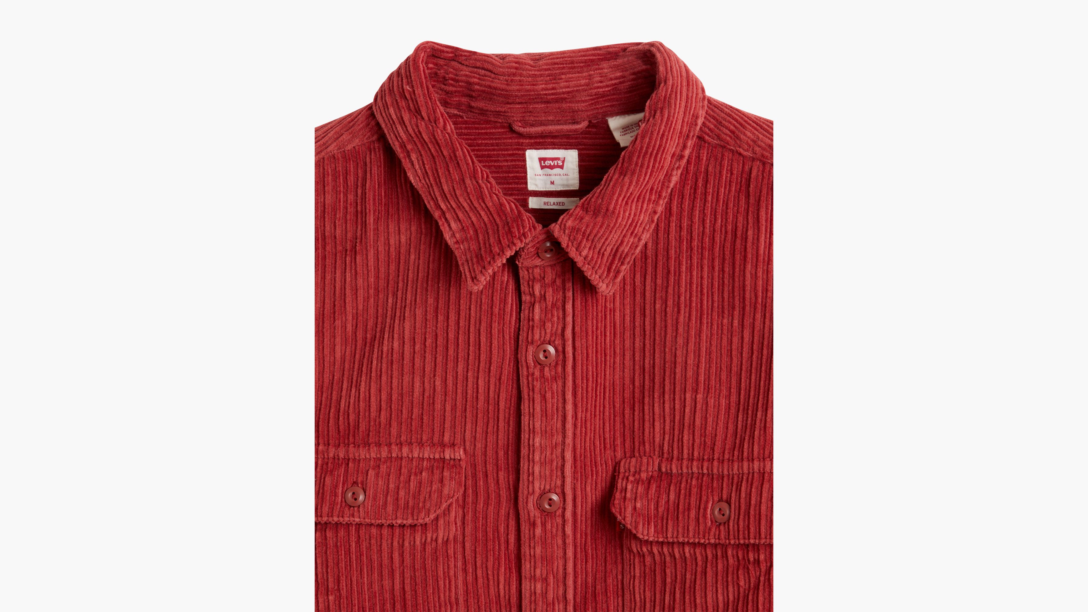 Jackson Worker Corduroy Overshirt - Red | Levi's® US