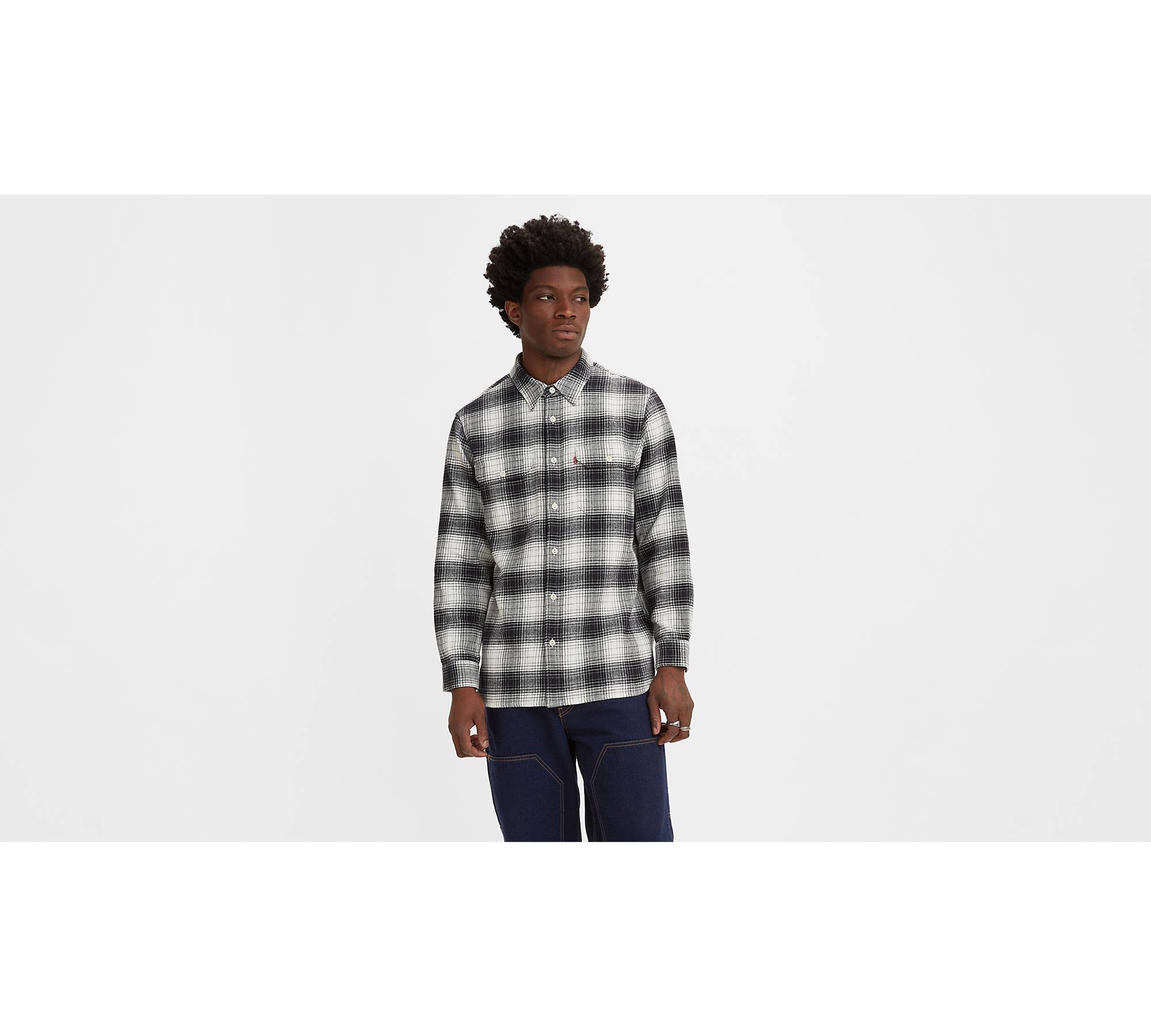 Jackson Worker Flannel Overshirt - Black | Levi's® US