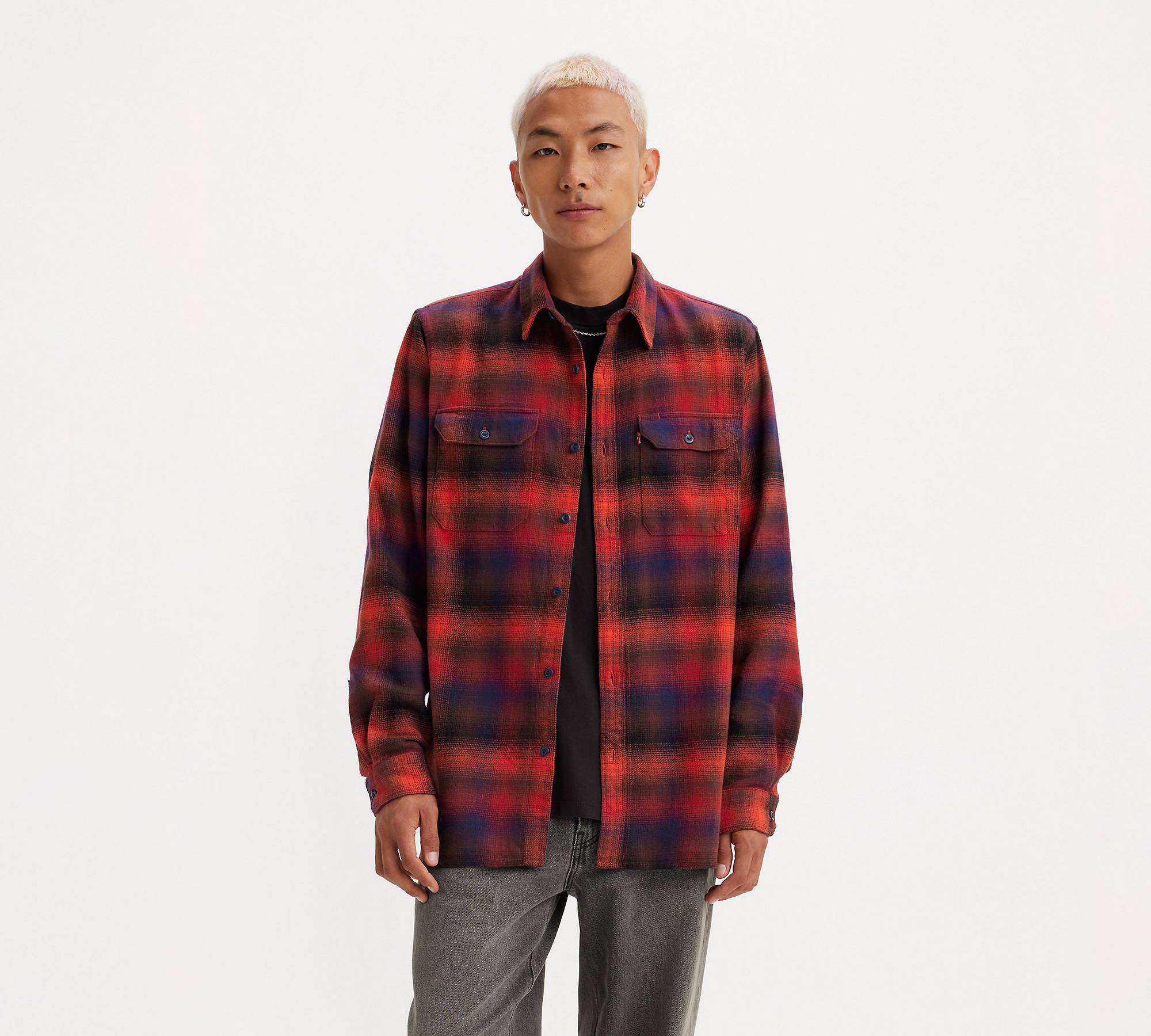 Jackson Worker Flannel Overshirt - Red | Levi's® US