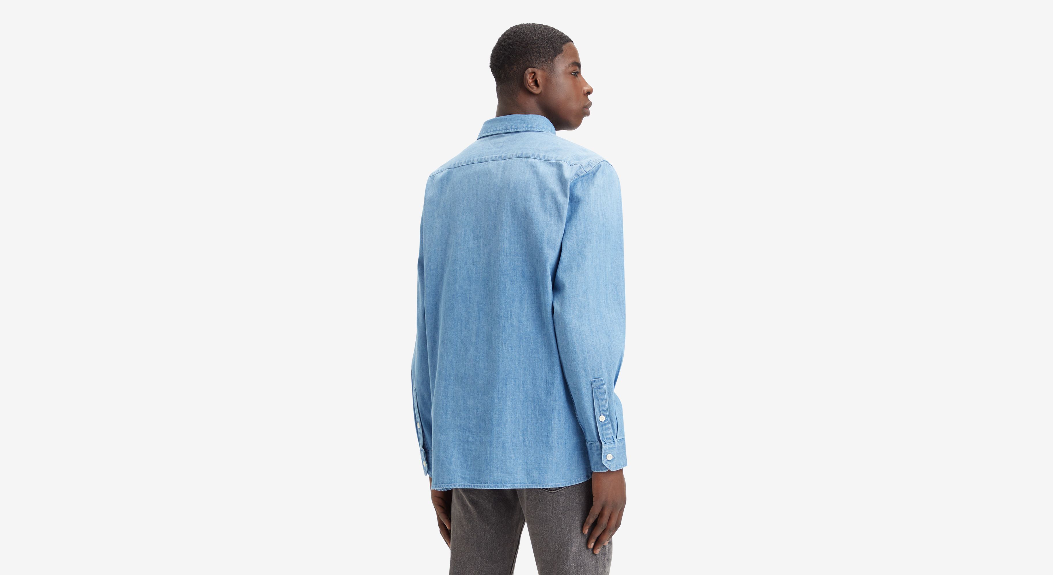 Levi's Jackson Worker Overshirt In Light Indigo Tint