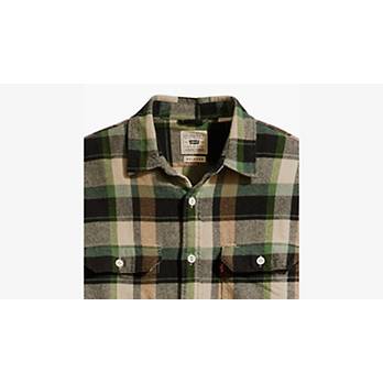 Loose Woven Flannel Shirt - Green/Black – crownandcaliber72.com