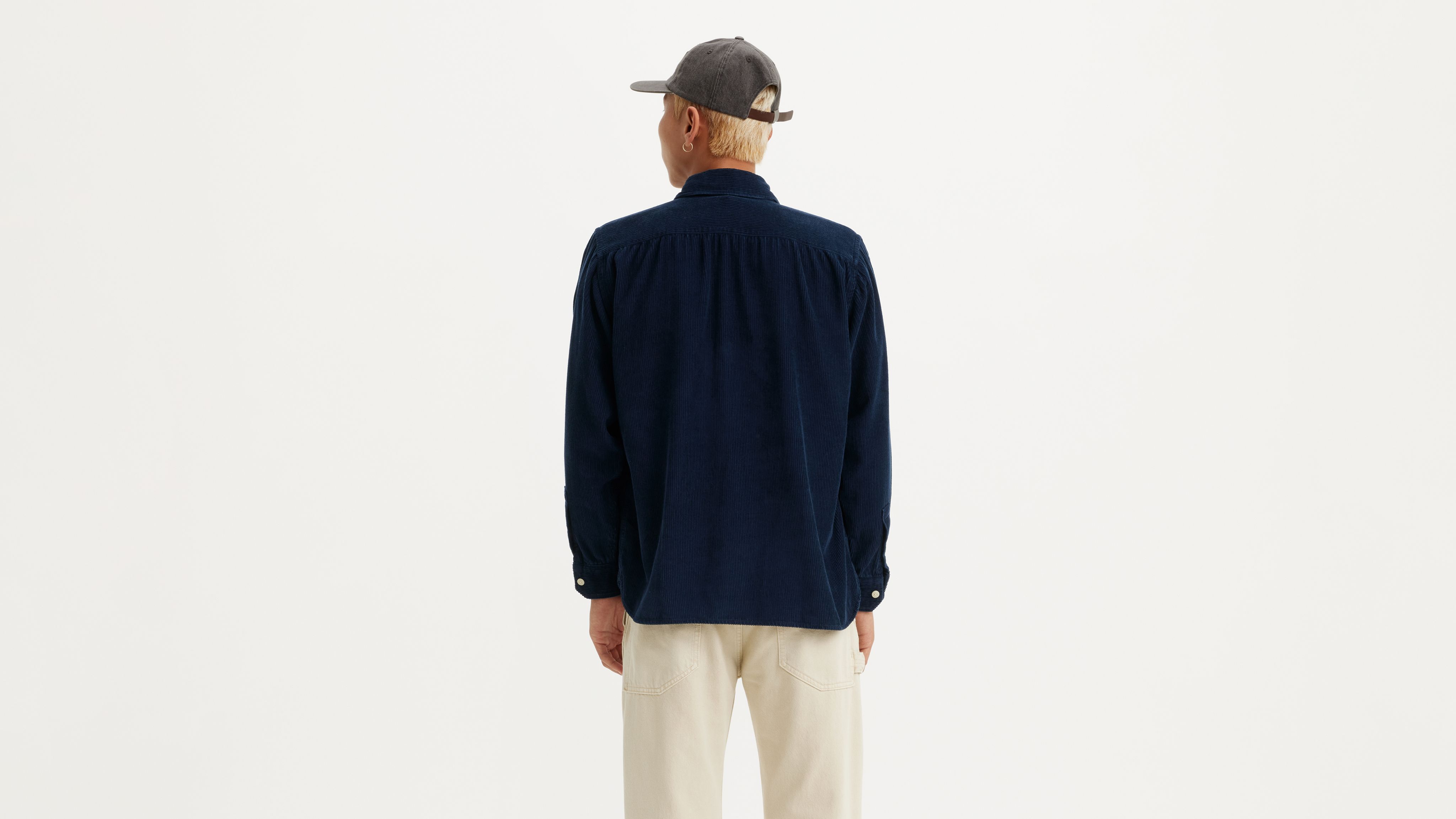 Levi's Jackson Worker Corduroy Overshirt In Enzo Vintage Indigo