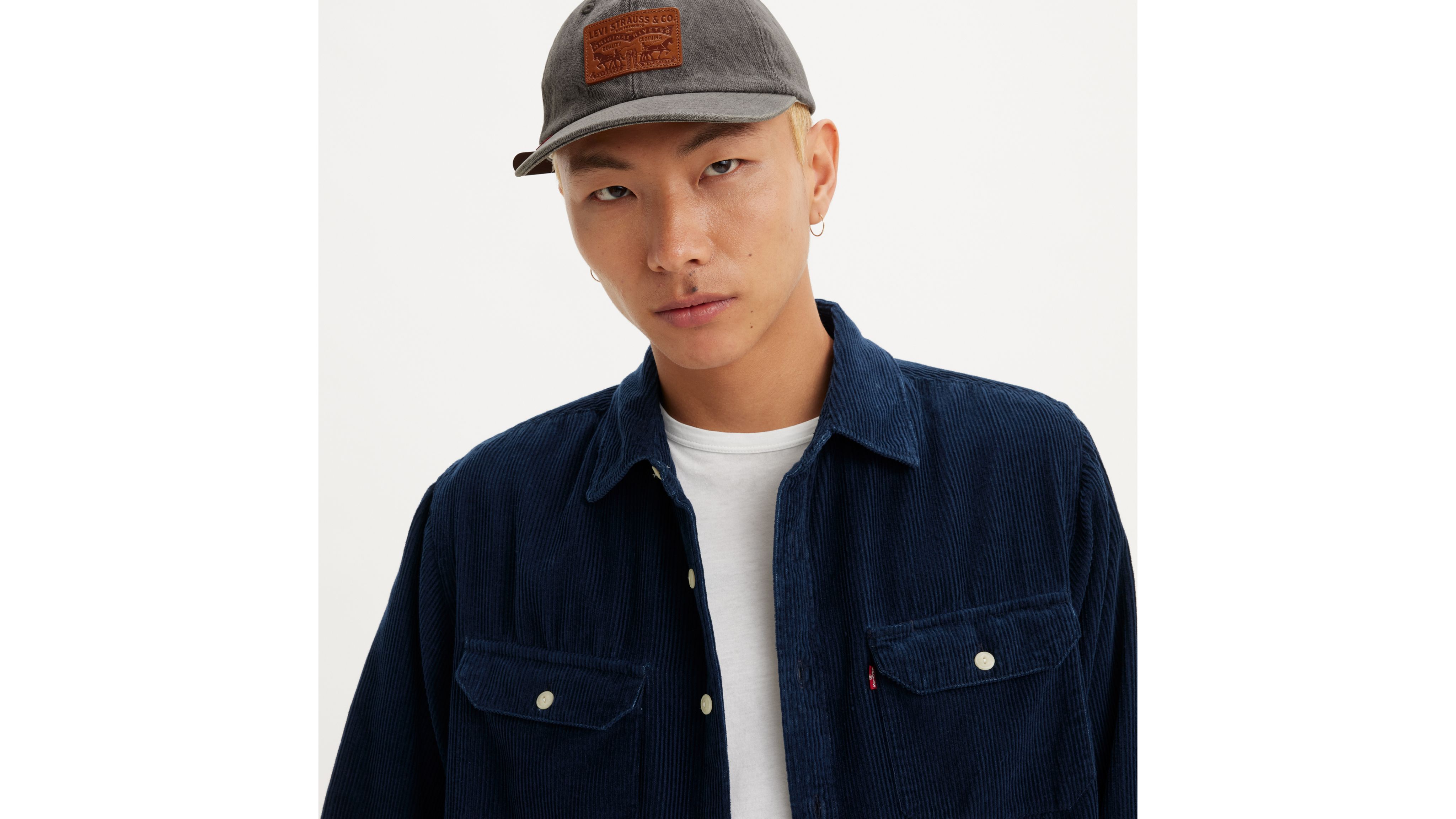Levi's Jackson Worker Corduroy Overshirt In Enzo Vintage Indigo