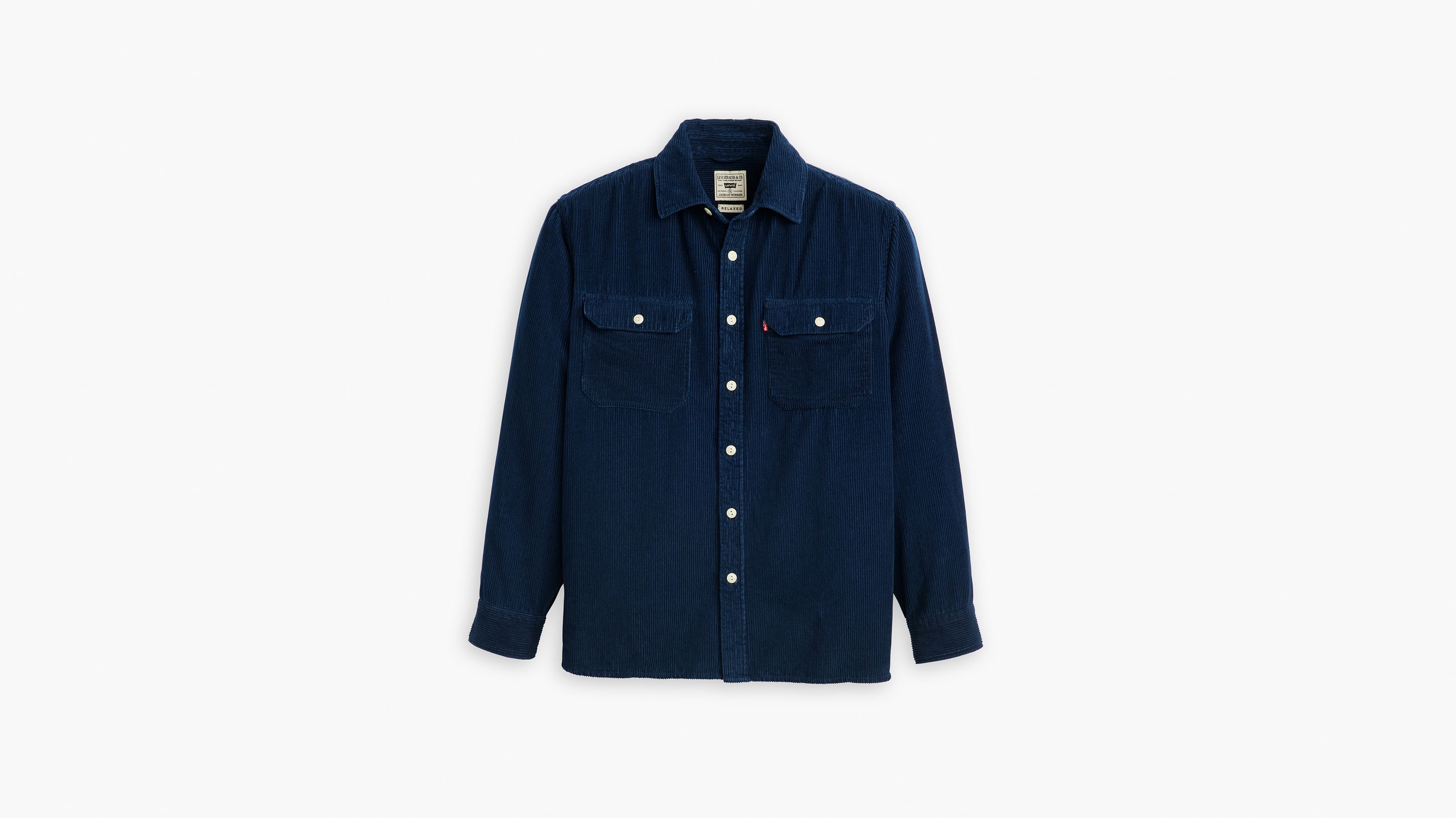 Levi's Jackson Worker Corduroy Overshirt In Enzo Vintage Indigo