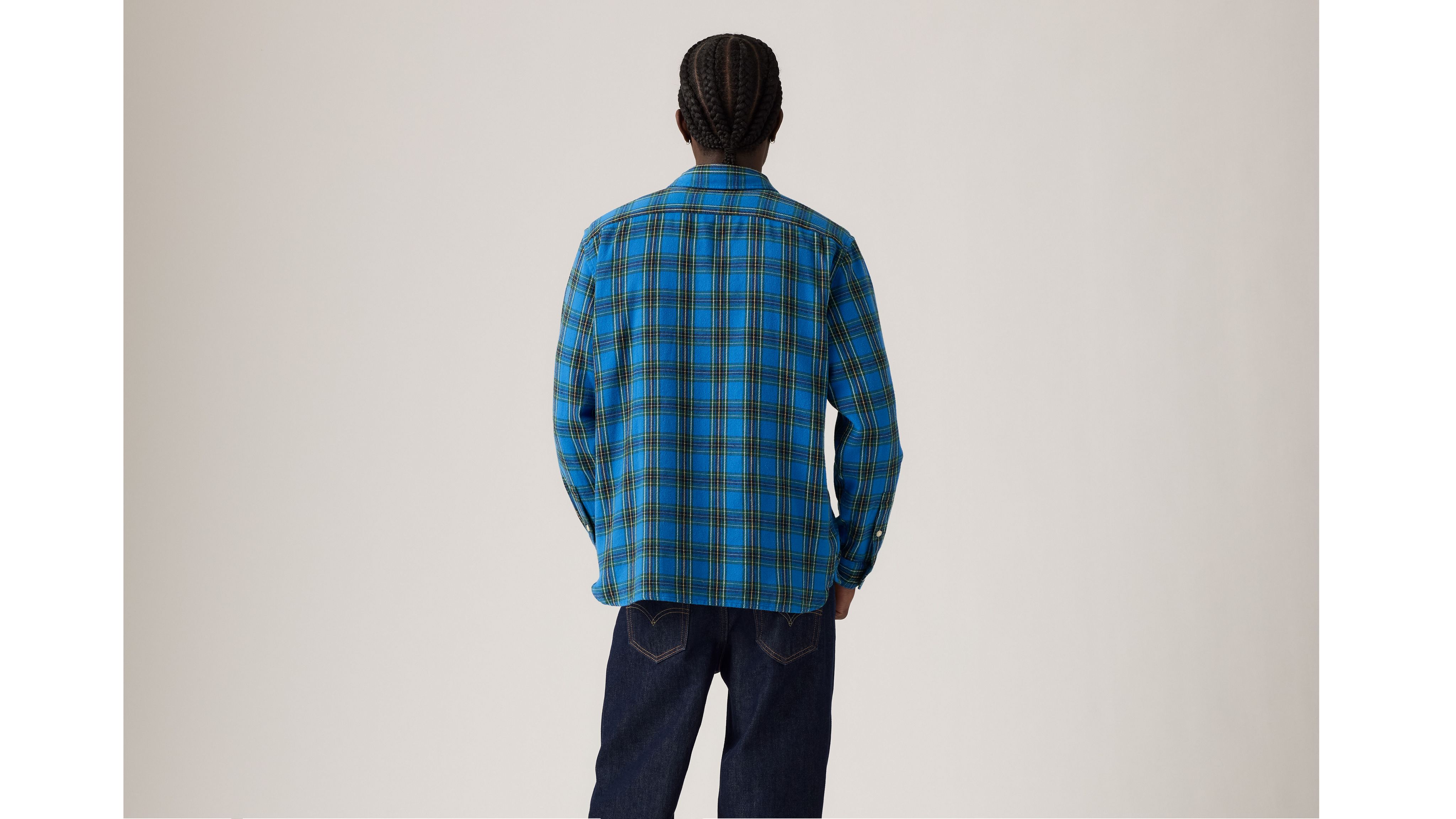 Levi's Jackson Worker Flannel Overshirt In Blue