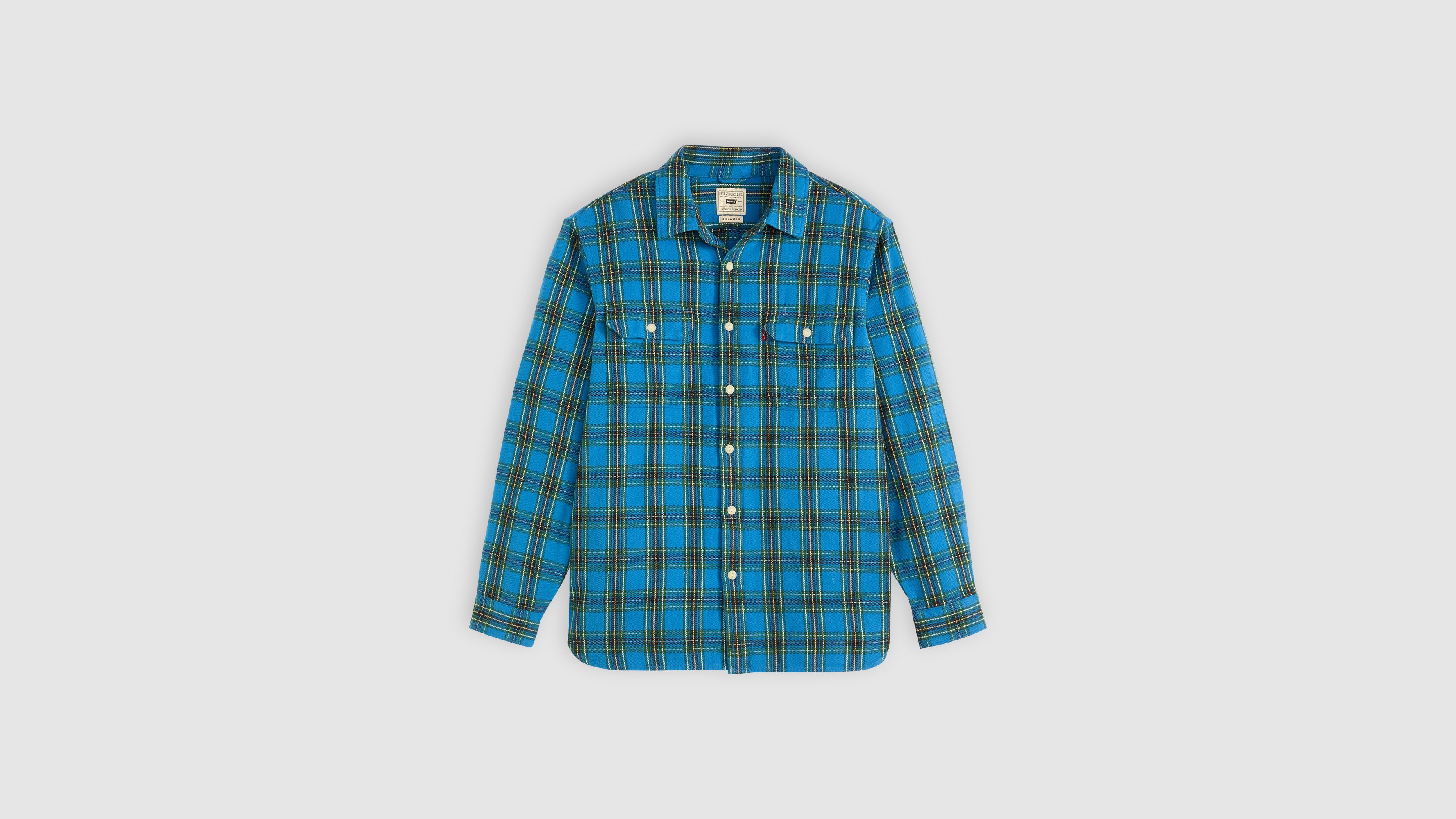 Levi's Jackson Worker Flannel Overshirt In Blue