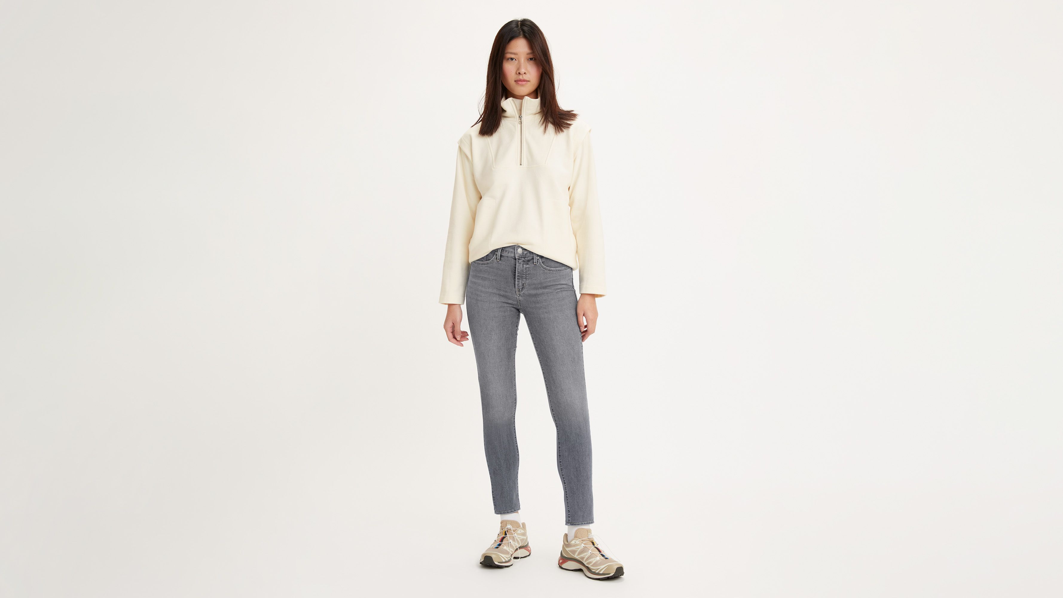 levi's grey women's jeans