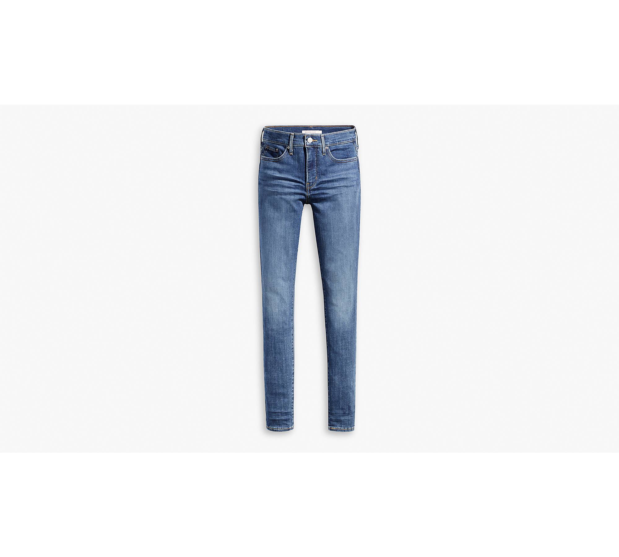 Exposed Button 311 Shaping Ankle Skinny Women's Jeans - Medium Wash