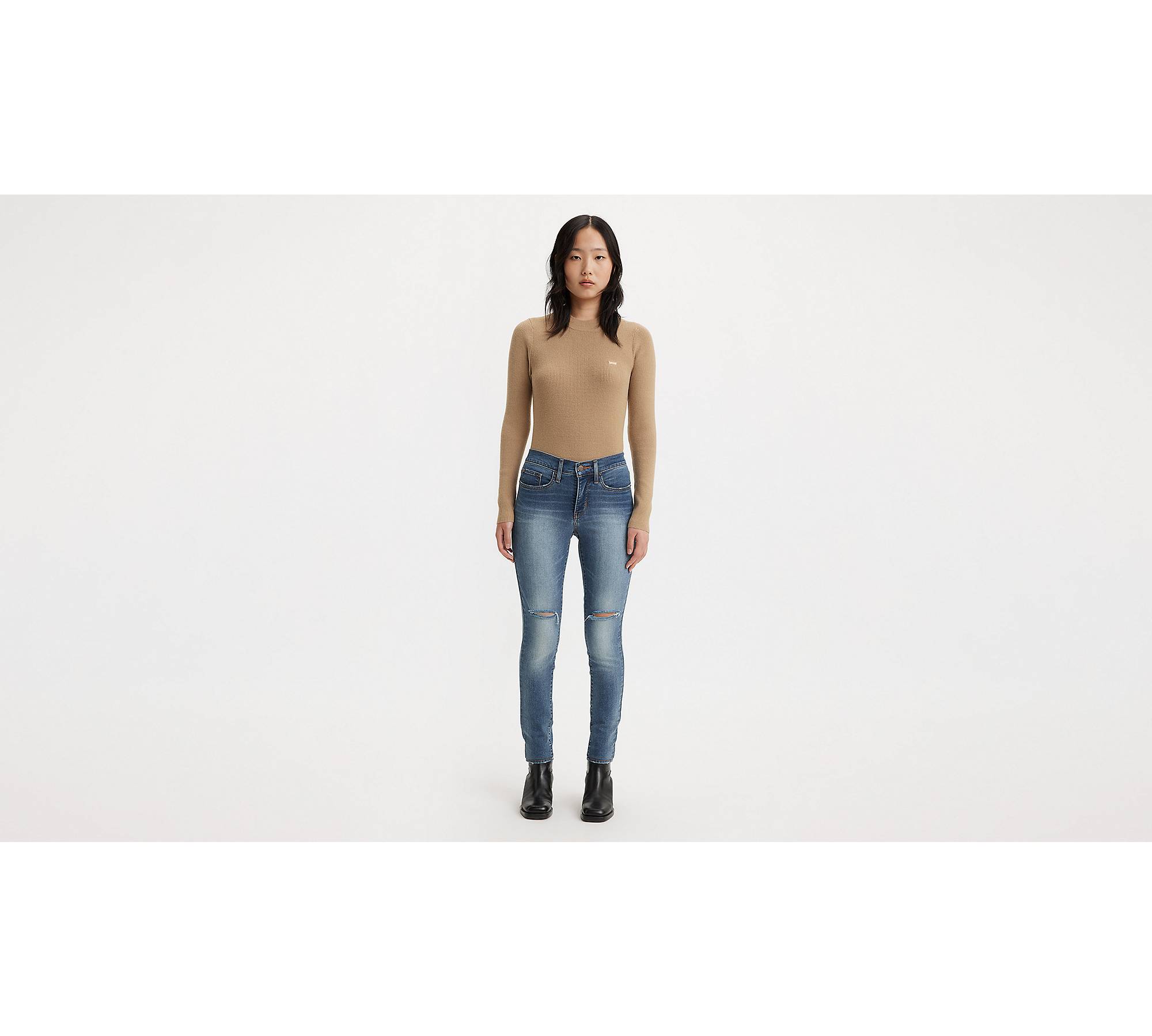 Zara Jeans Womens Size 6 Skinny Leg Stretch Mid Rise Medium Wash Denim Blue