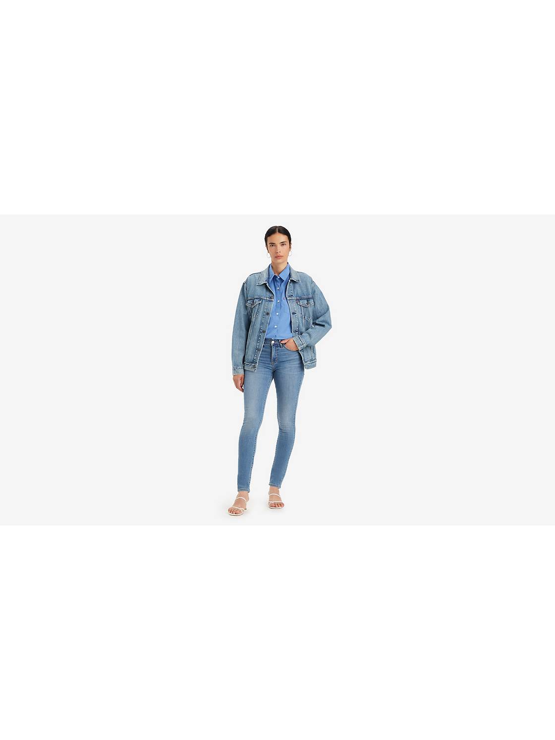 Pantalon Jean para mujer,Size 8Mis M, Marca LEVIS, Color Celeste.