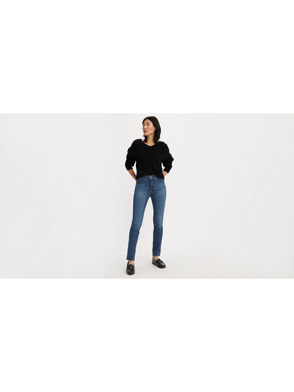 LEVI'S Women's High Rise Slim Straight Jeans