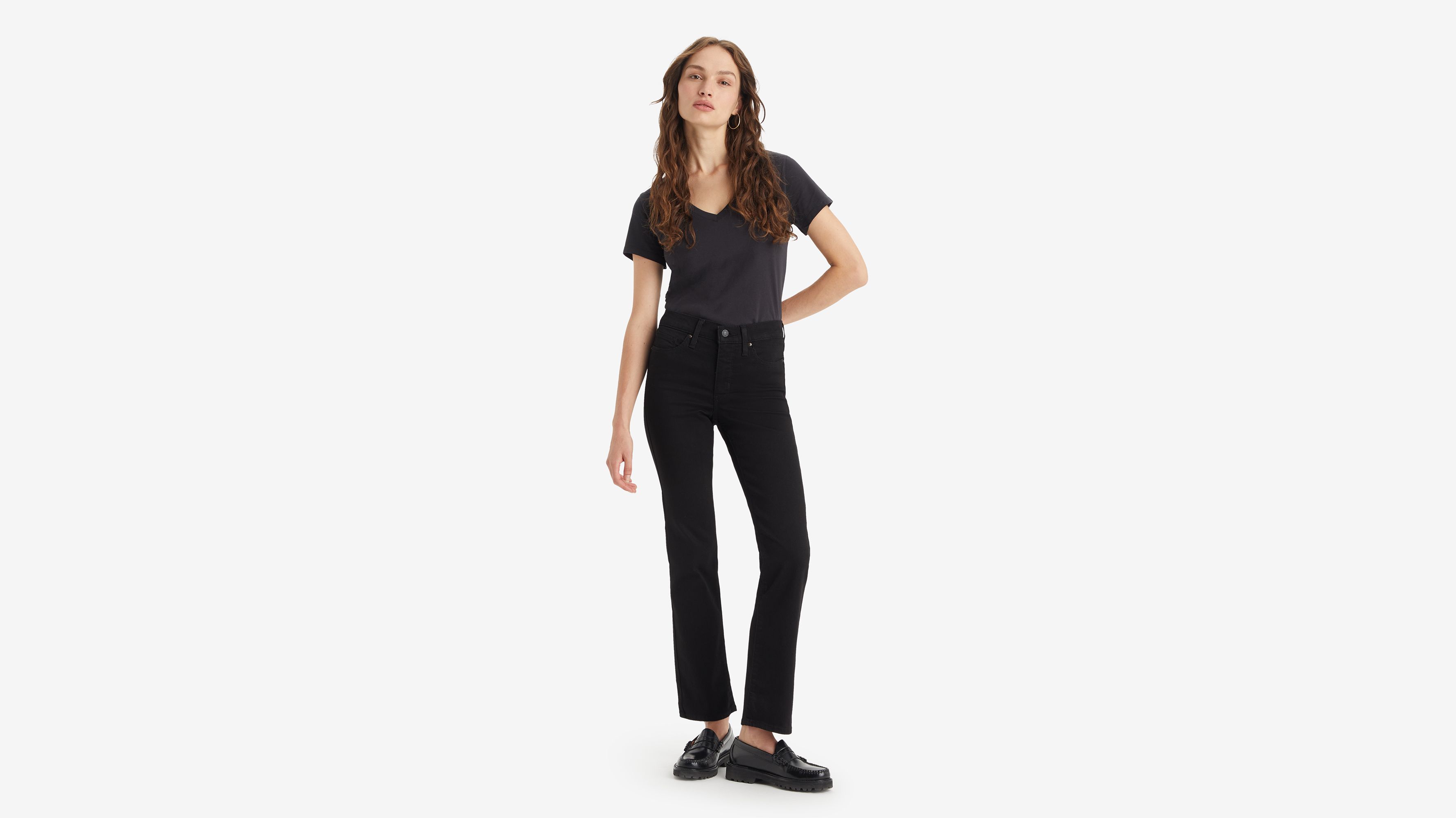 levi 314 shaping straight jeans black