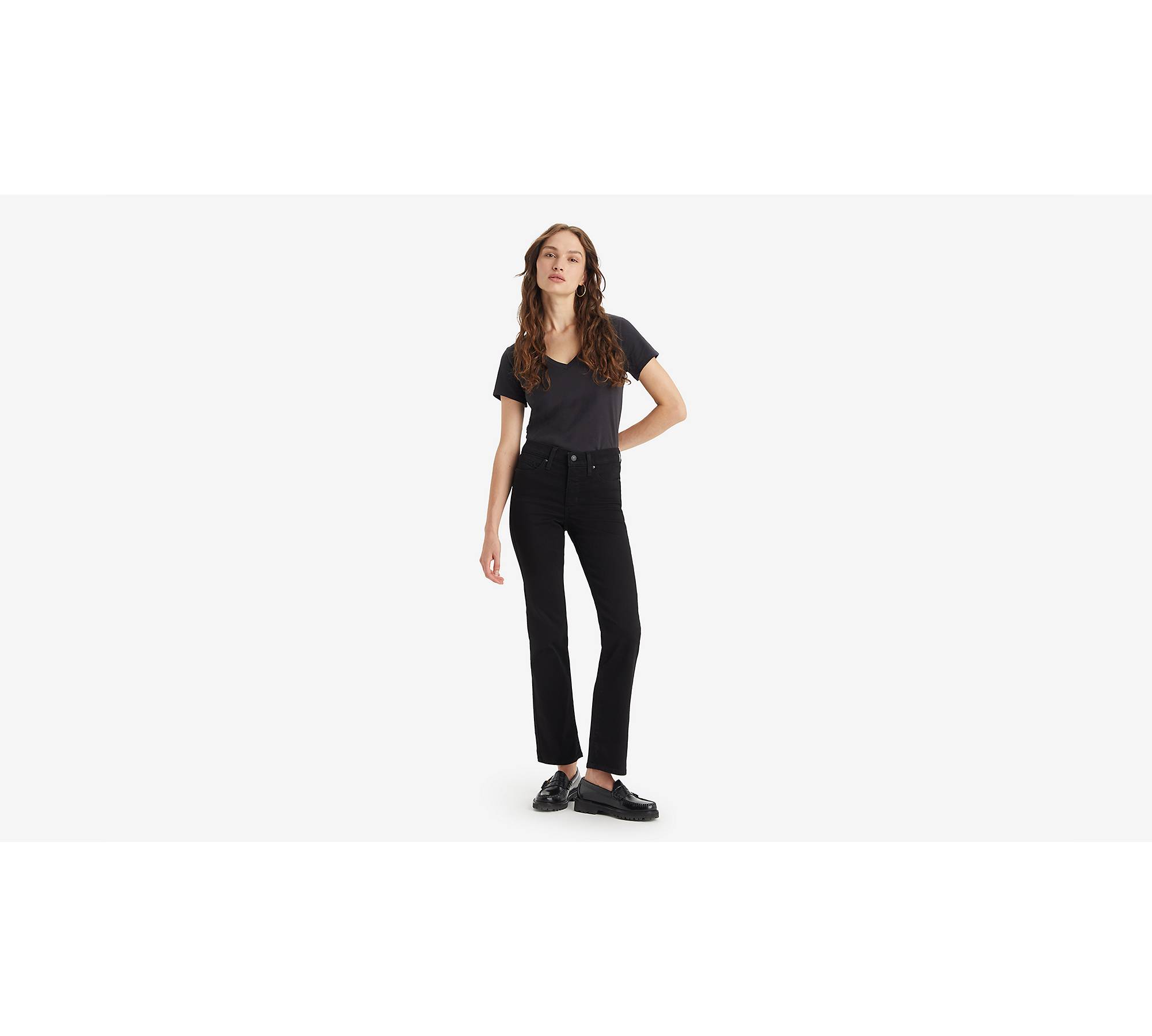 314™ Shaping Straight Jeans - Black | Levi's® NO