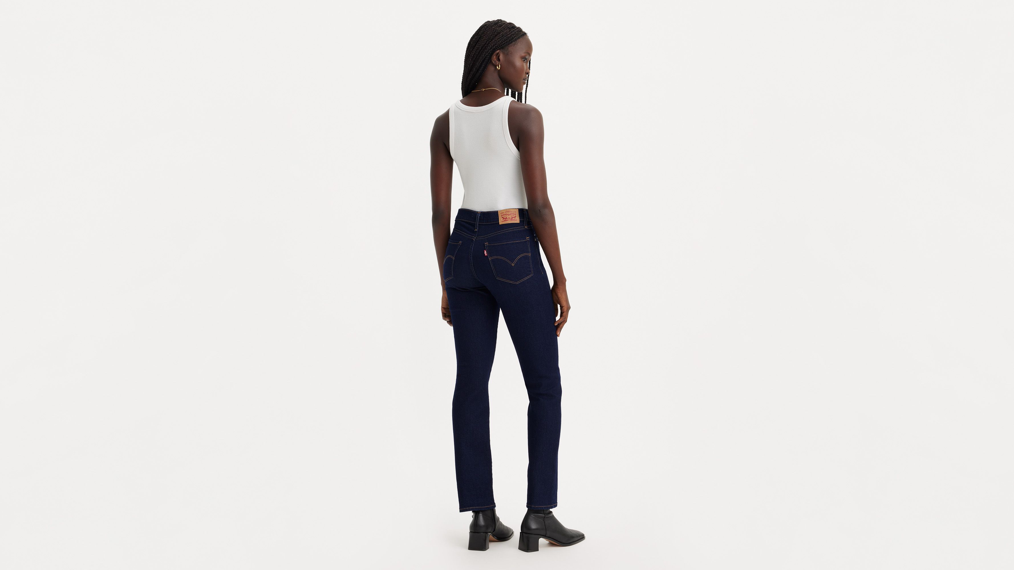 Women's Mid Rise Straight Leg Jeans