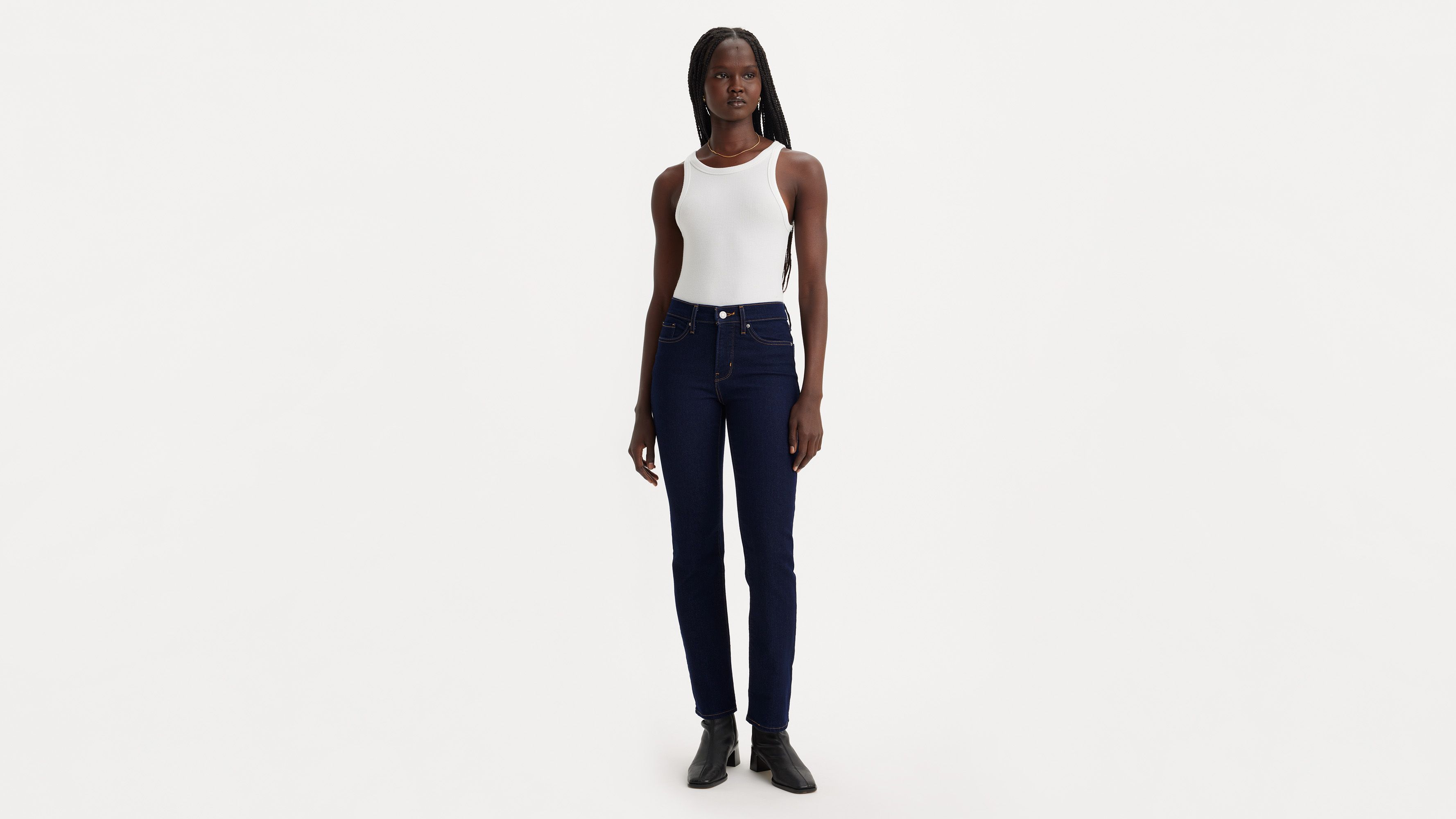 Levi's 314 shaping straight jean droit femme sale