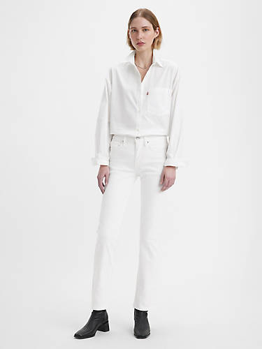 리바이스 Levi 314 Shaping Straight Womens Jeans,Soft Clean White
