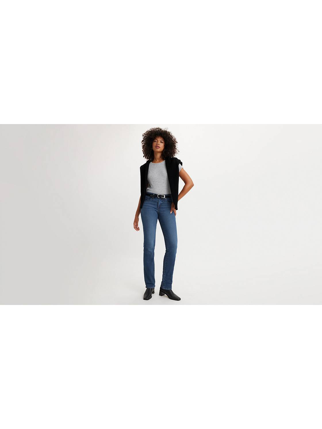 Premium Pull-On Denim Straight-Leg Jeans at Cotton Traders