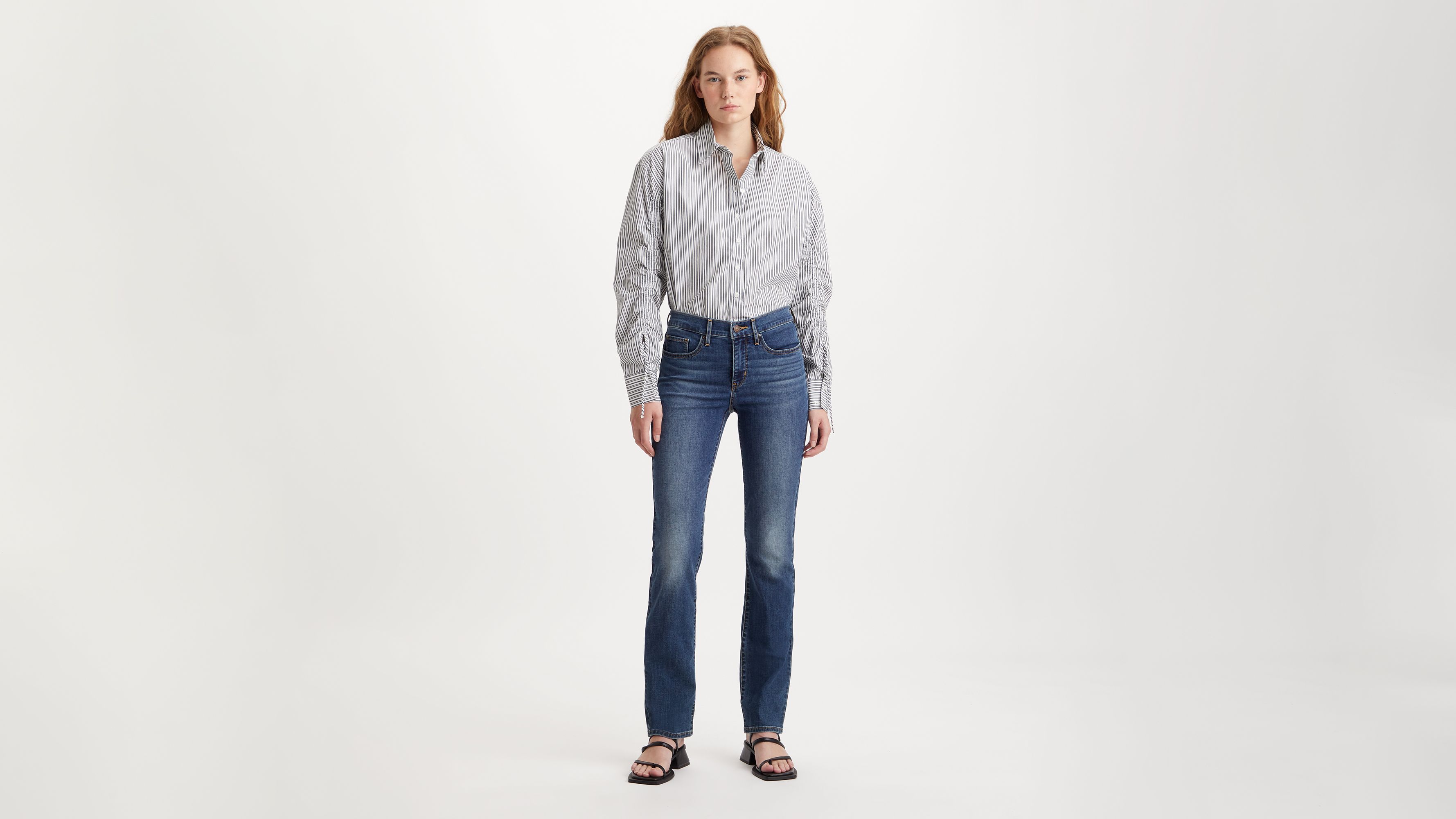 314™ Shaping Straight Jeans - Blue | Levi's® GB