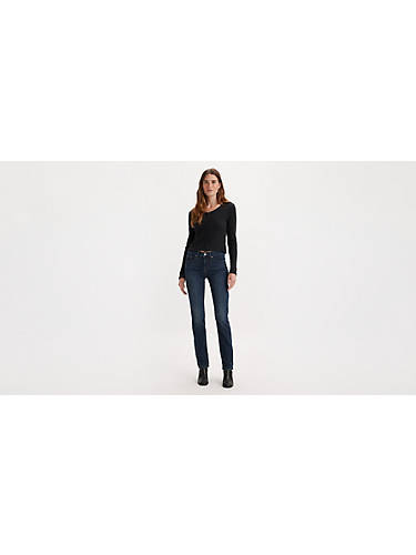 리바이스 Levi 314 Shaping Straight Womens Jeans,Planet Blue - Dark Wash