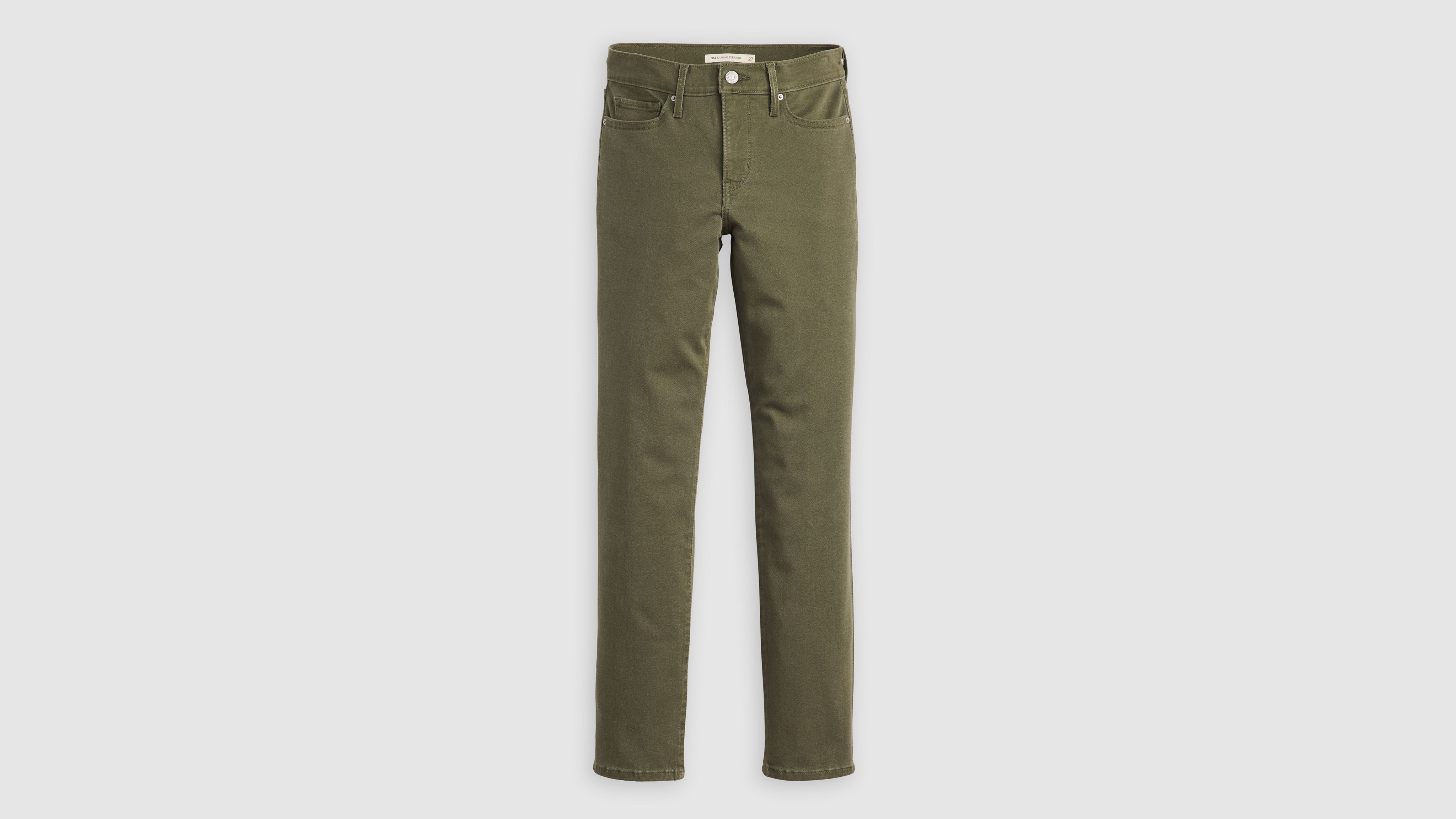 パンツ LEVI S Women Straight Pants A7535 0000 Green Pleated Wide Leg Trousers - Green | Levi's® GR