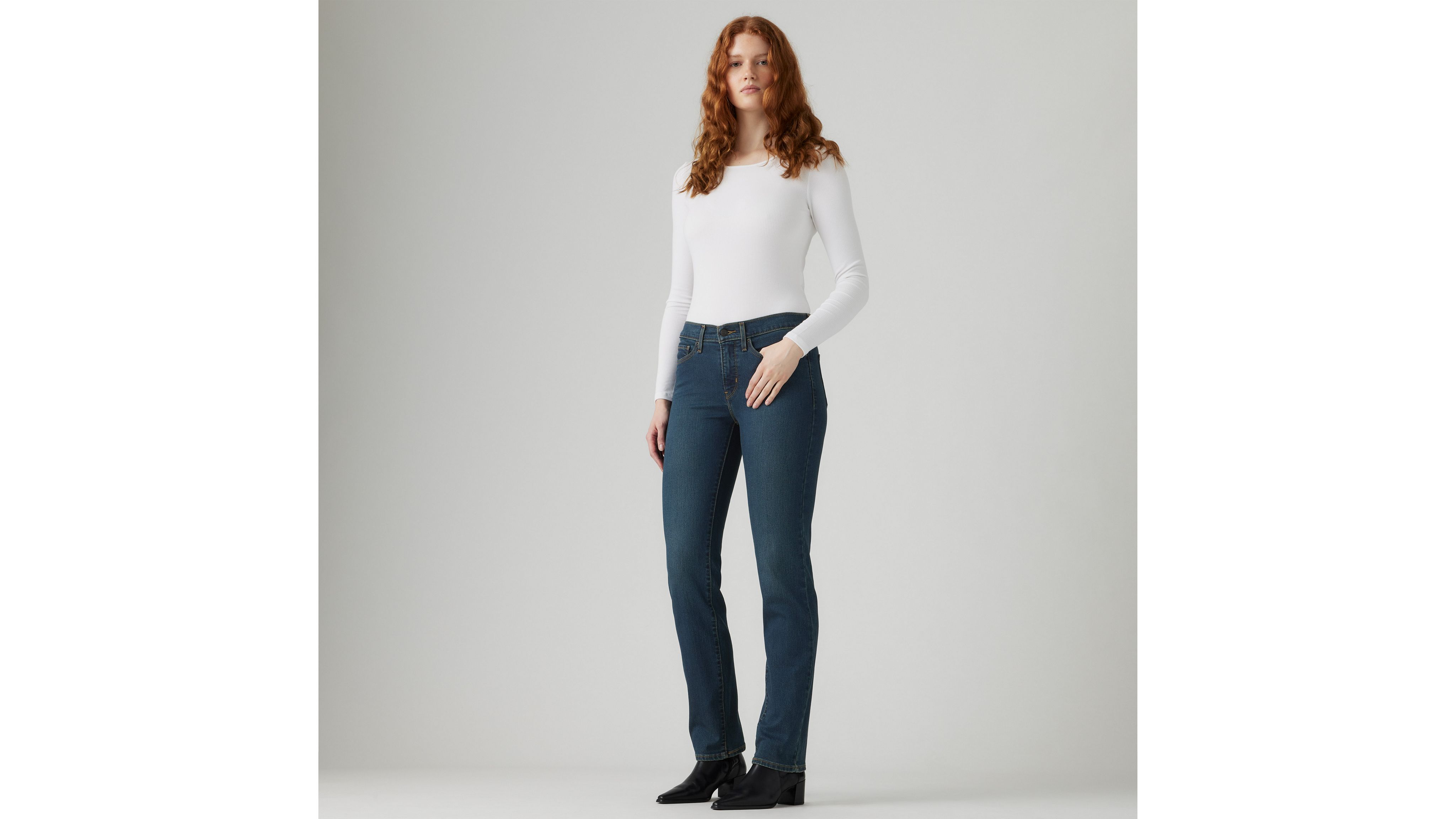 【L／W JQ DENIM STRAIGHT PT】 SLY L/W JQ DENIM STRAIGHT PT デニムパンツ