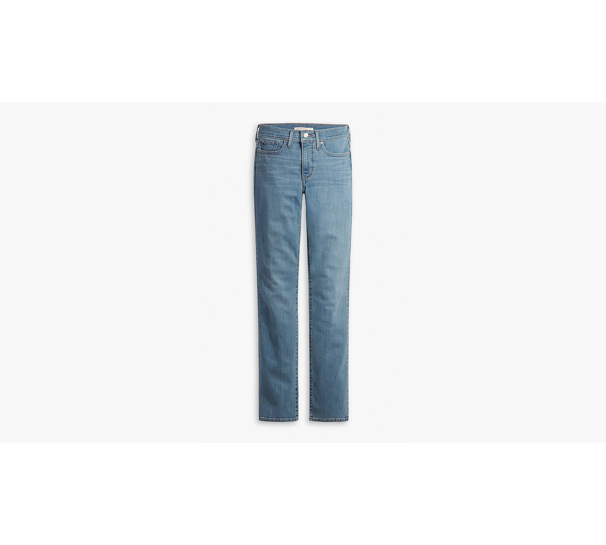 High Waist Boyfriend Fit Medium Blue Denim Jeans Slit Side Front Zipper  Jeans Women Fashion Pants - China Skinny Jeans and Denim Jeans price