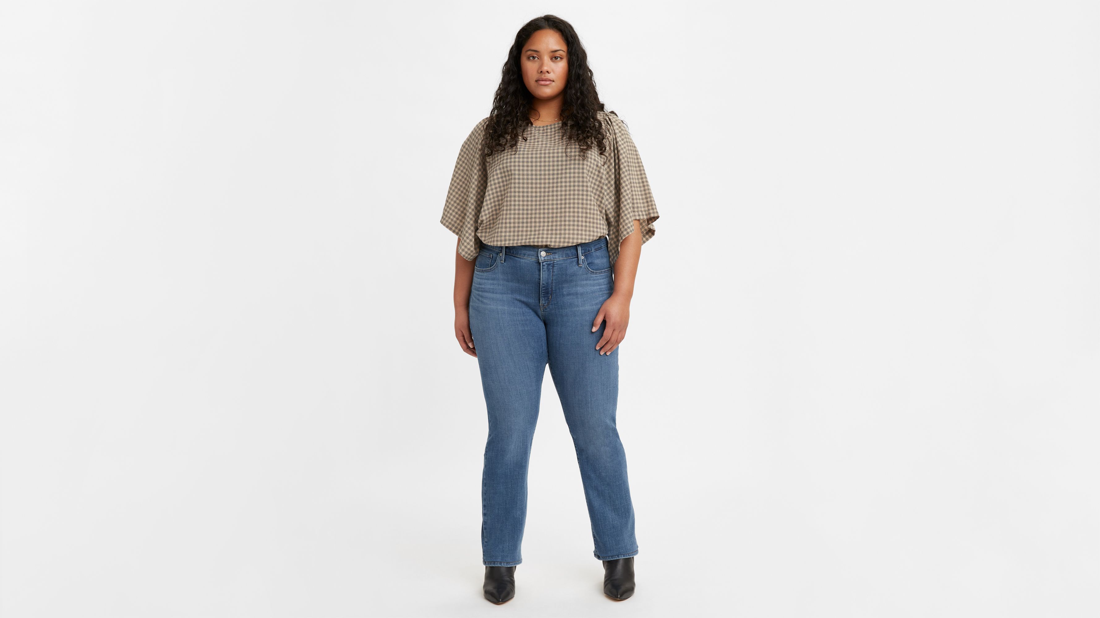 straight plus size jeans