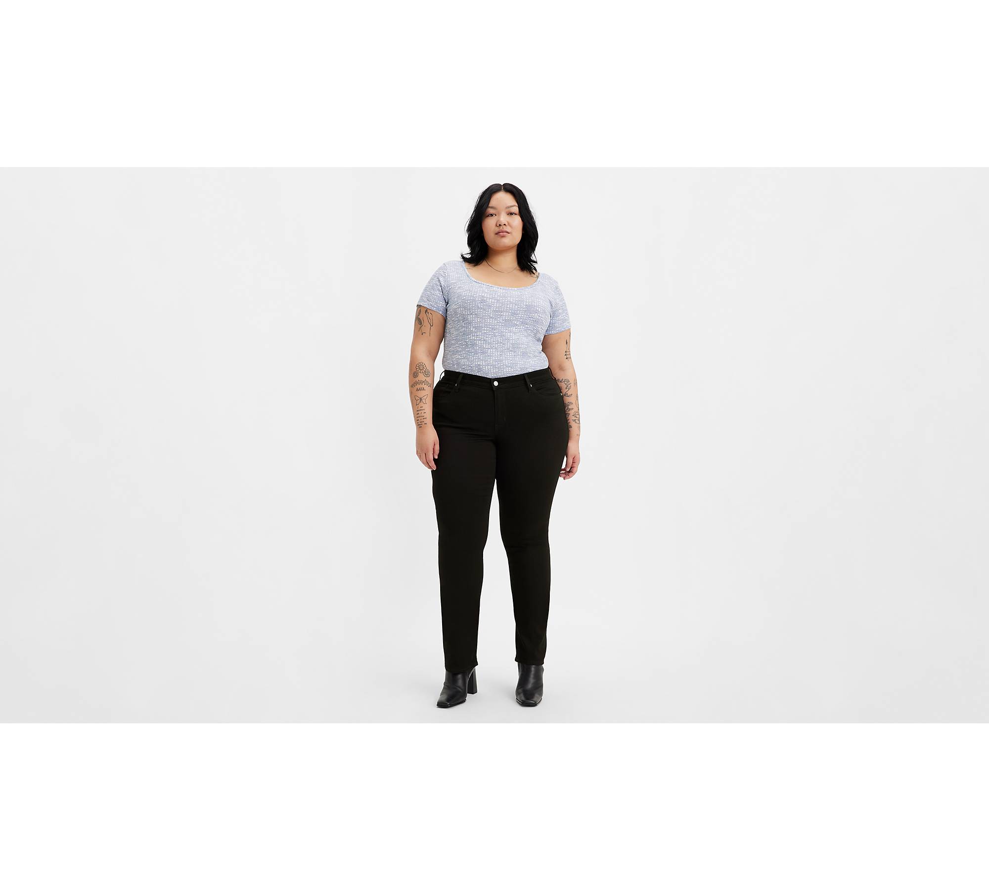 314 Shaping Straight Fit Women's Jeans (plus Size) - Black
