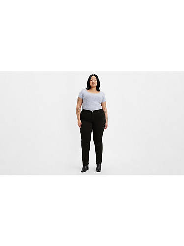 리바이스 Levi 314 Shaping Straight Fit Women,Soft Black 2 - Black