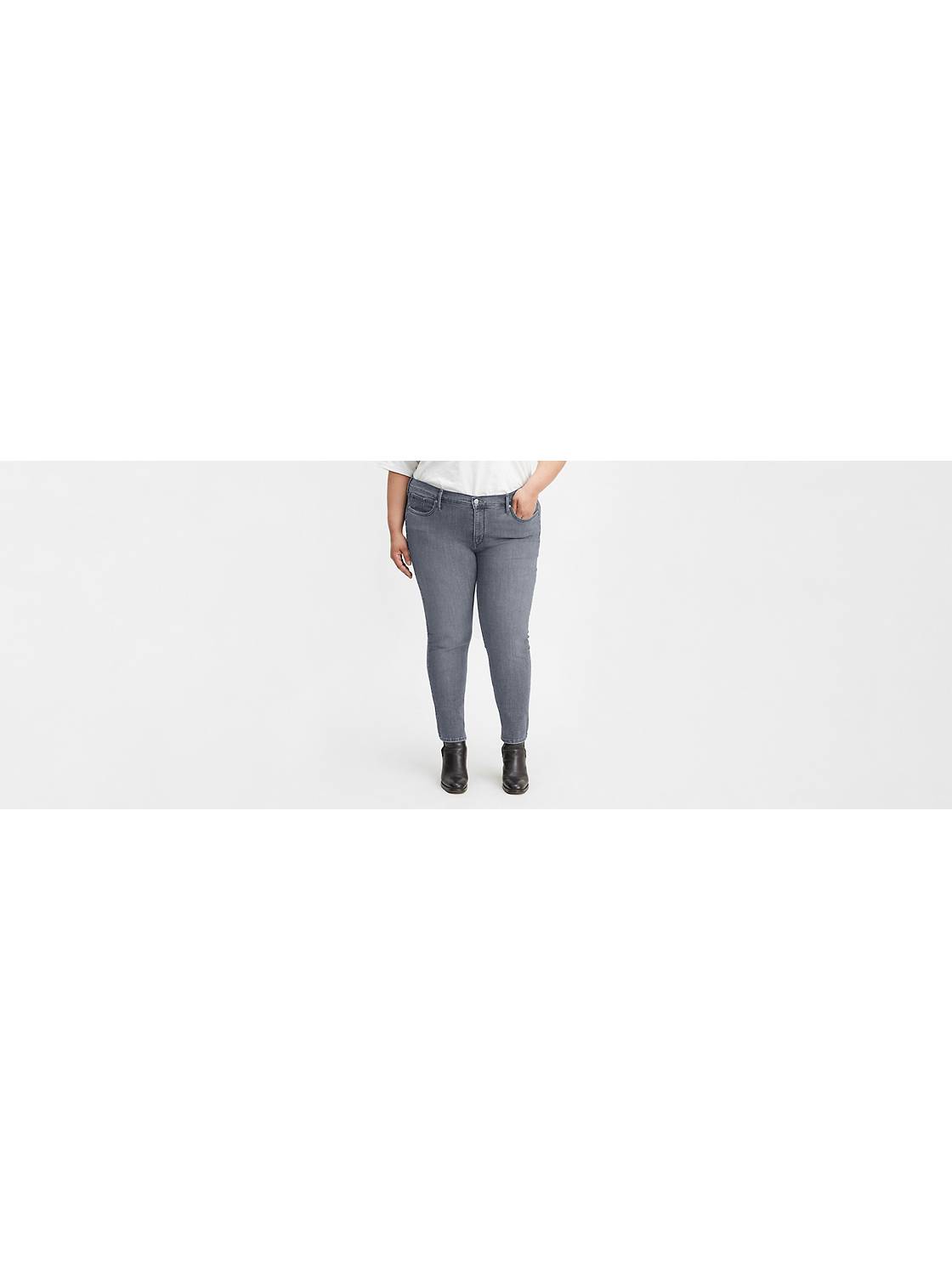 High * Washed Grey Skinny Jeans, Cropped Stretchy Tight Fit High Waist  Denim Pants, Women's Denim Jeans & Clothing