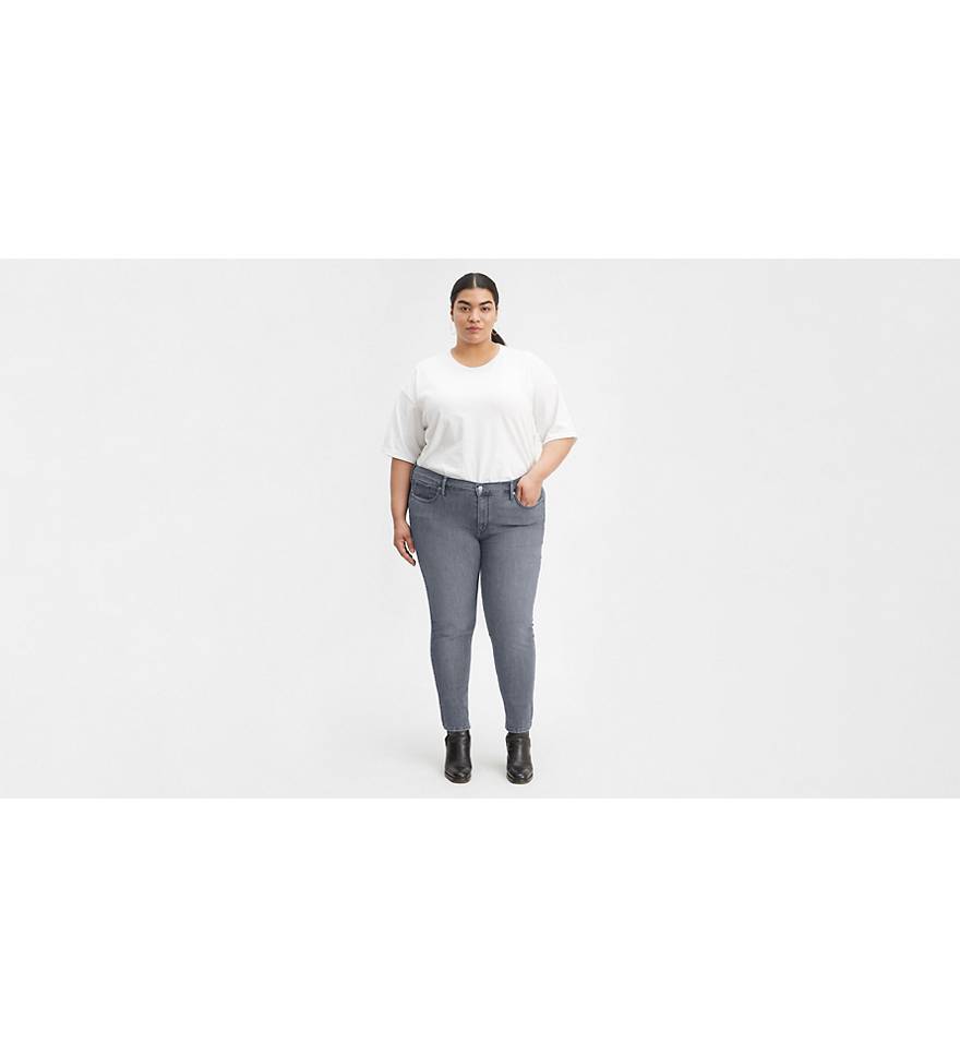 Shascullfites Grey Denim Jeans for Women Skinny Slim Washed Bum