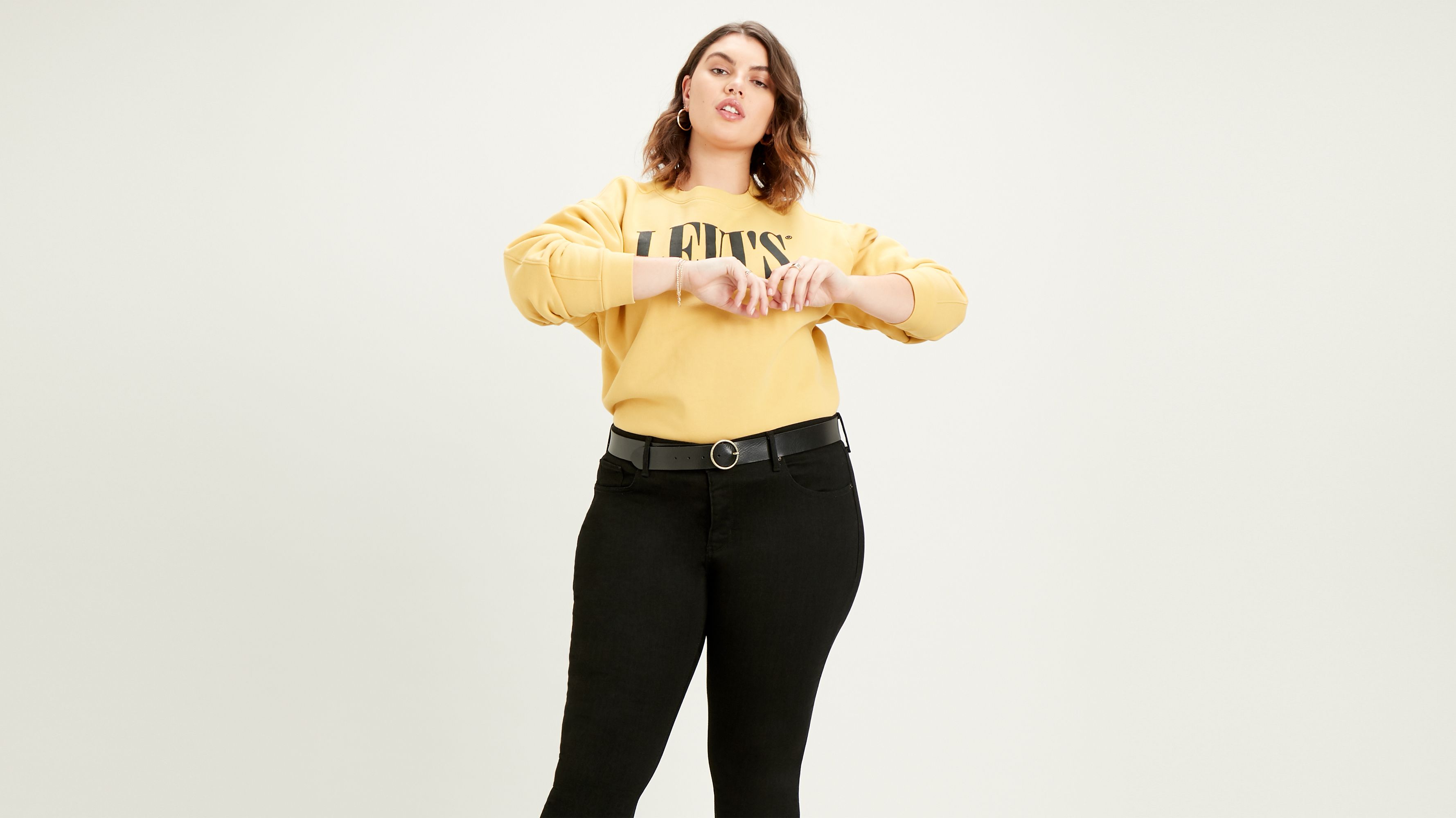 black plus size levi's