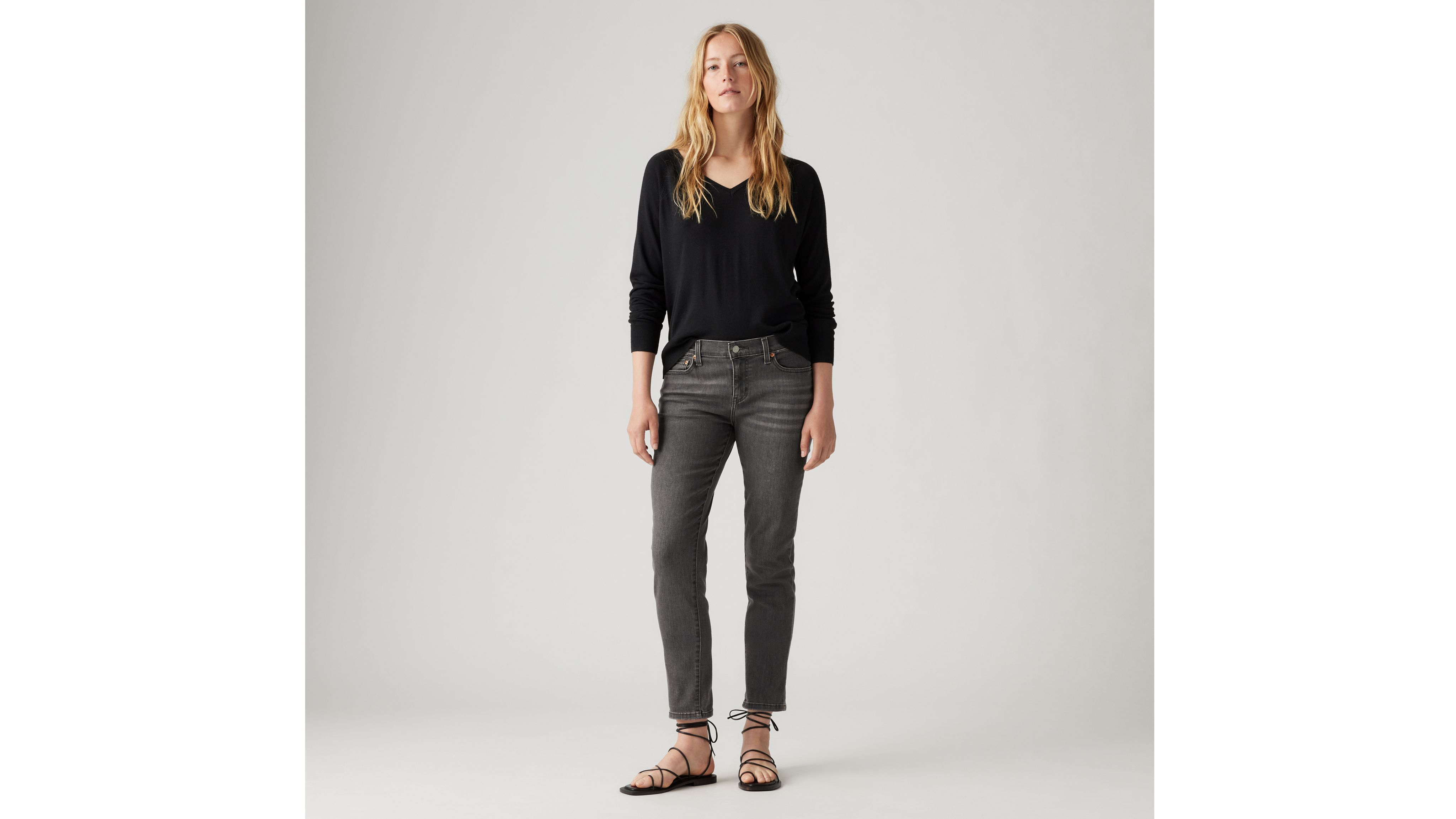 Boyfriend Mid Rise Women's Jeans - Black | Levi's® US