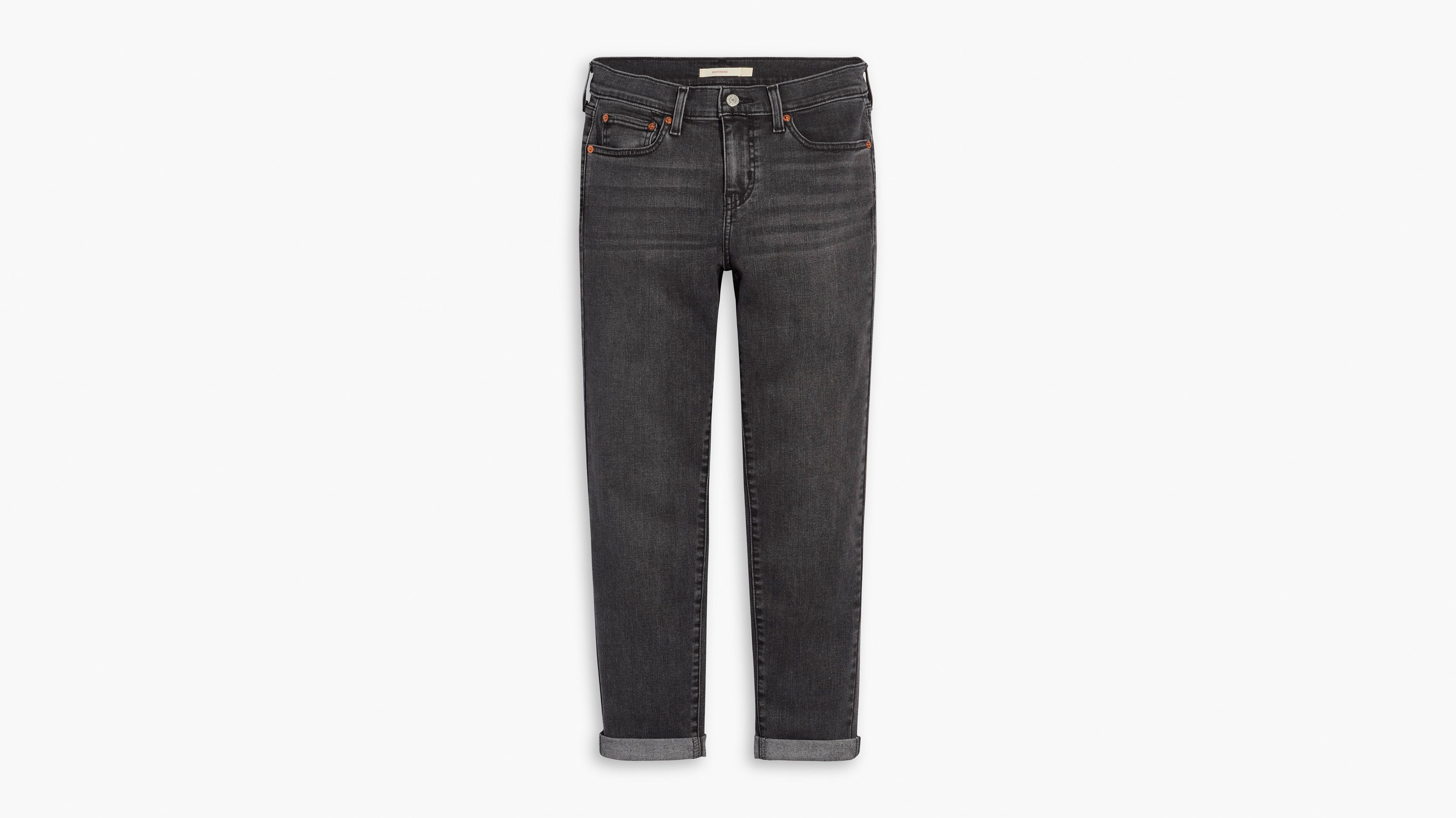 Boyfriend Mid Rise Women's Jeans - Black | Levi's® US