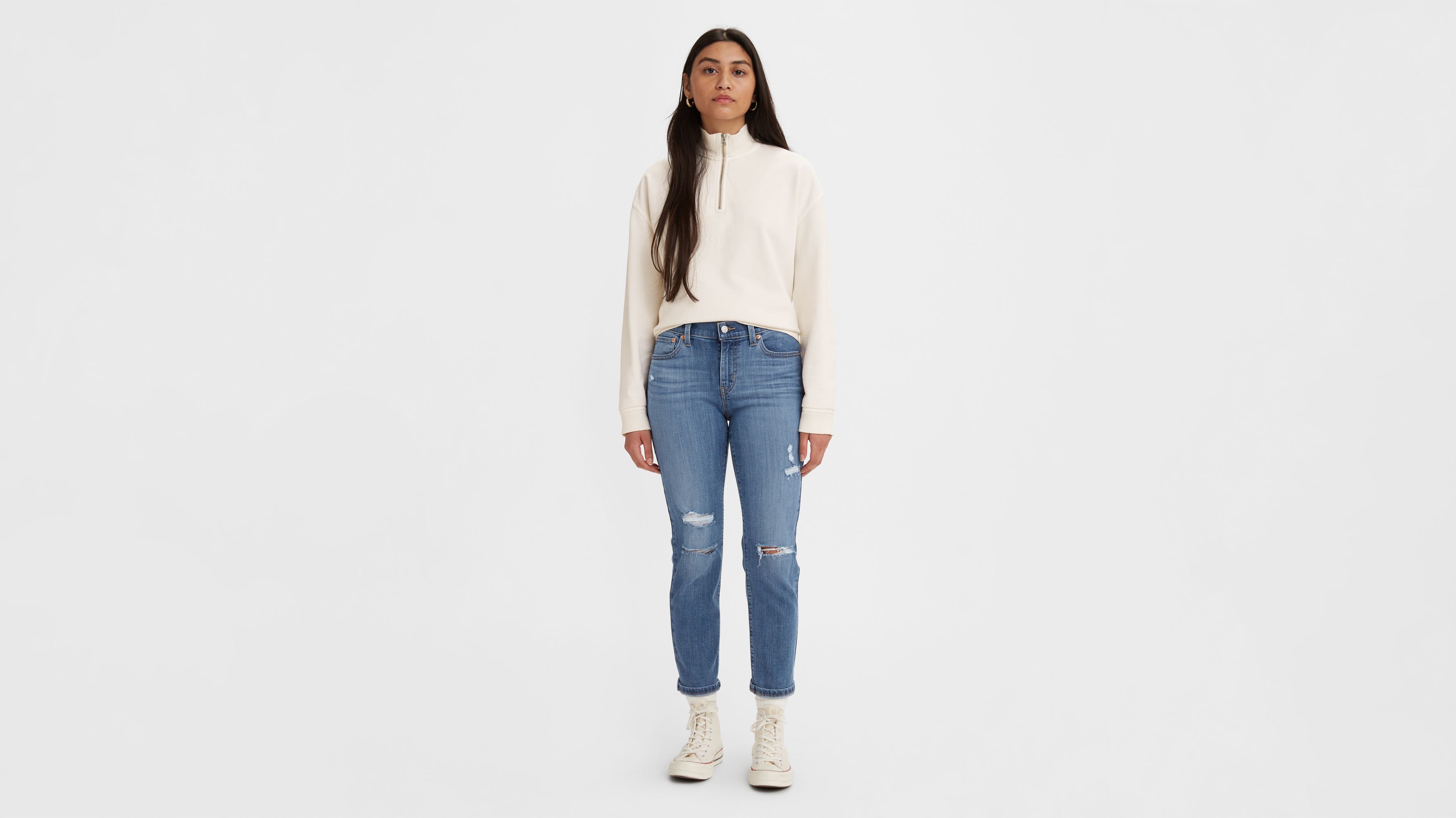 Boyfriend Mid Rise Women's Jeans - Dark Wash | Levi's® US