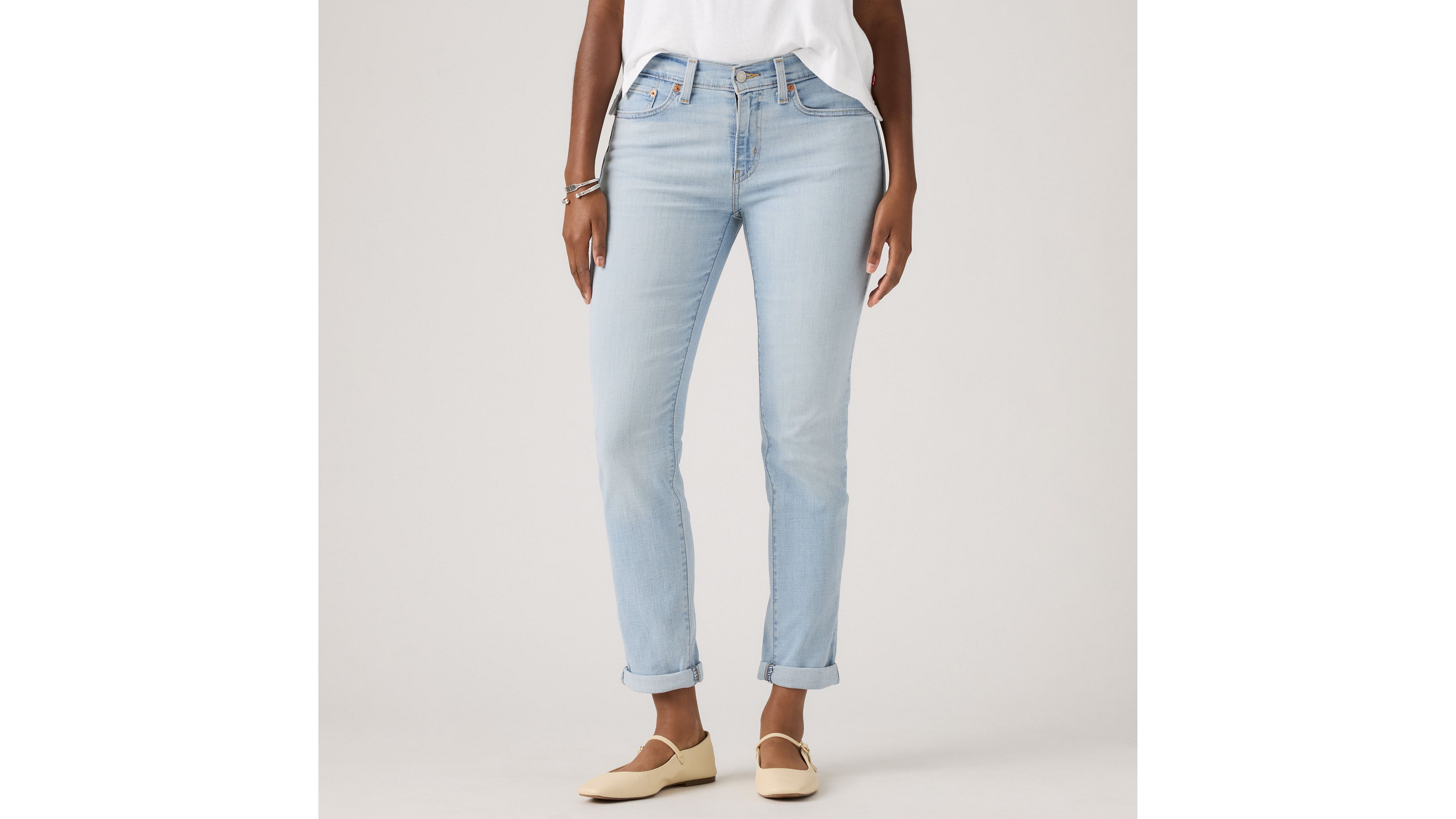 ★ ★ Women's low rise relaxed fit mid blue 375 l Boyfriend Mid Rise Women's Jeans - Medium Wash | Levi's® US
