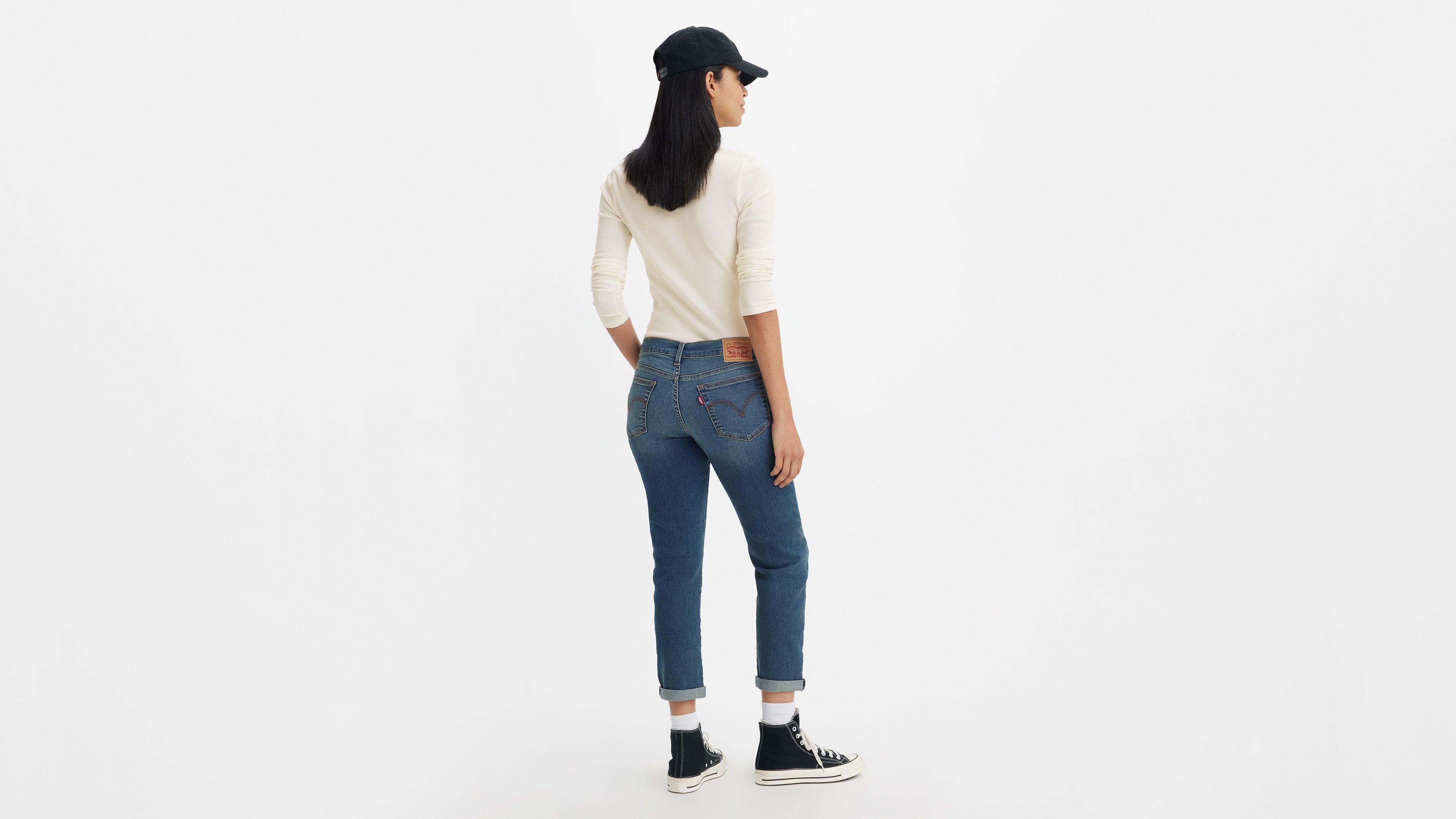 Levi's Women's Relaxed Boyfriend Tapered-leg Jeans In Working Late