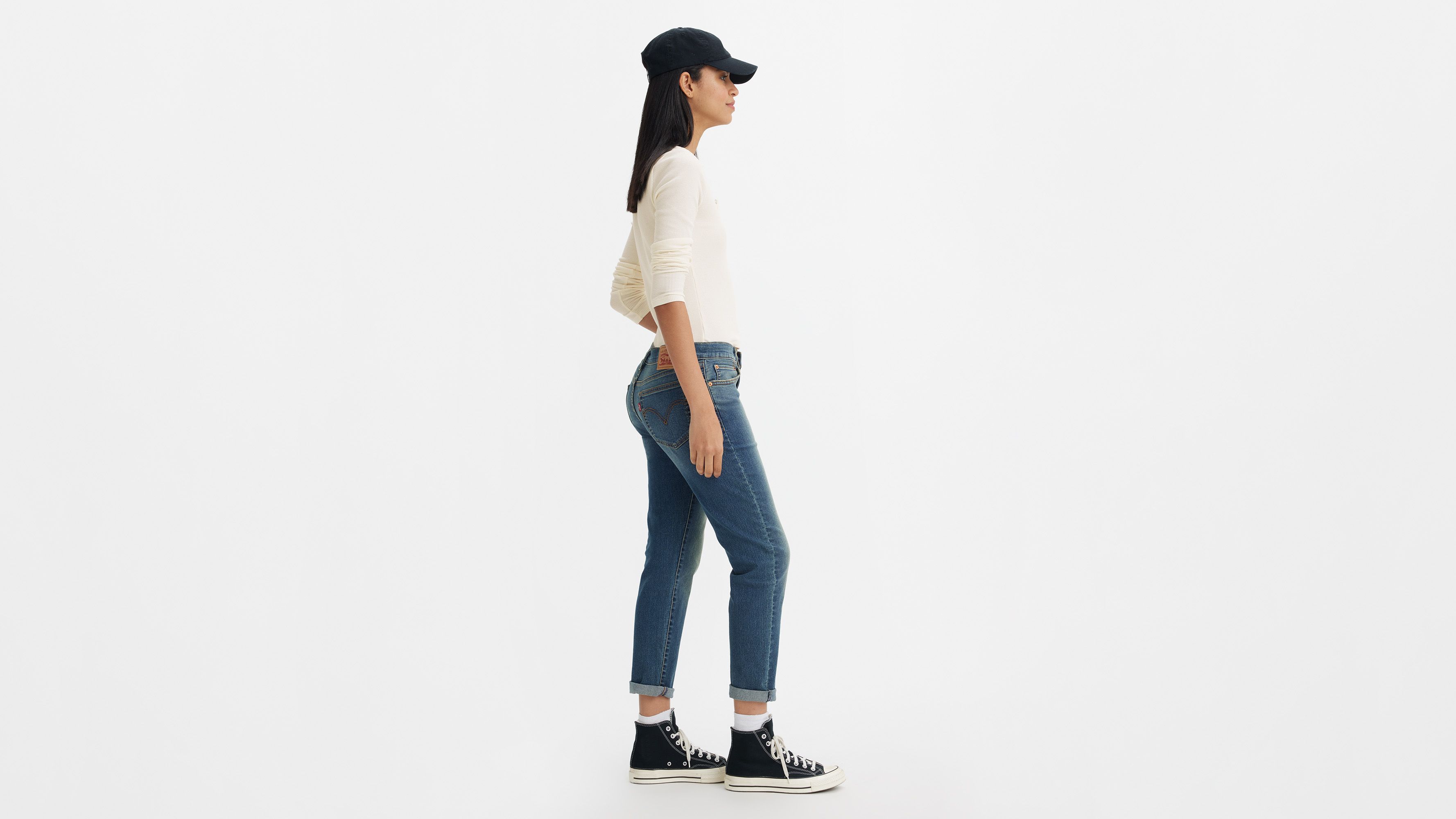 Mid Rise Boyfriend Women's Jeans