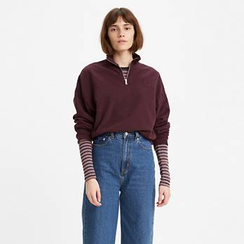 Pom Quarter-Zip Sweatshirt 2